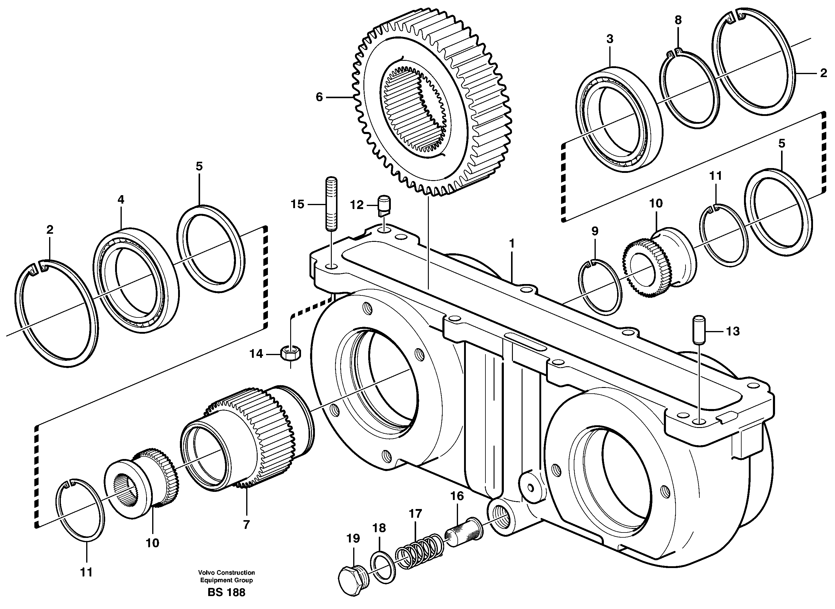 Pump drive power take-off — volvo parts diagram