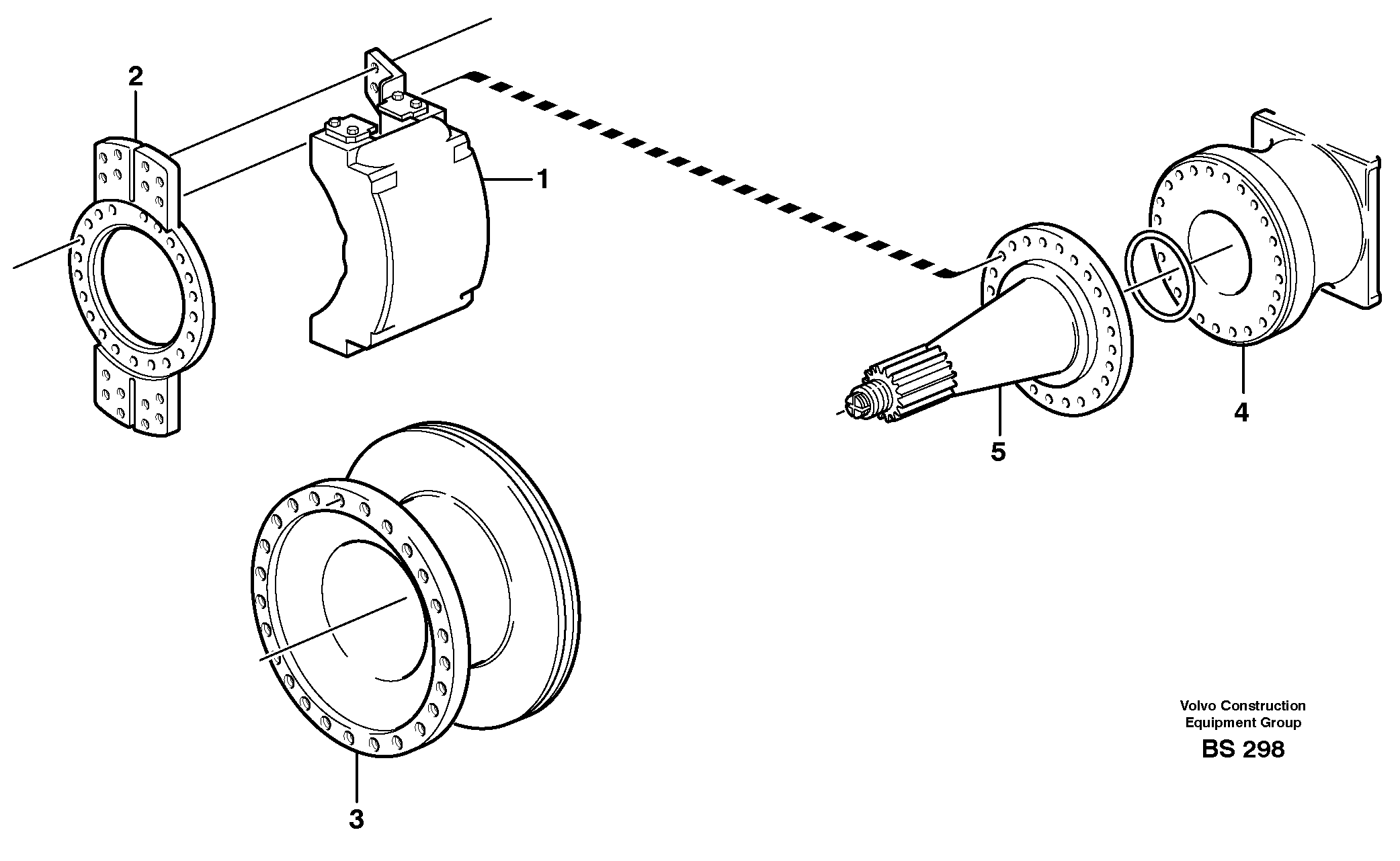 Front wheel brake — volvo parts diagram