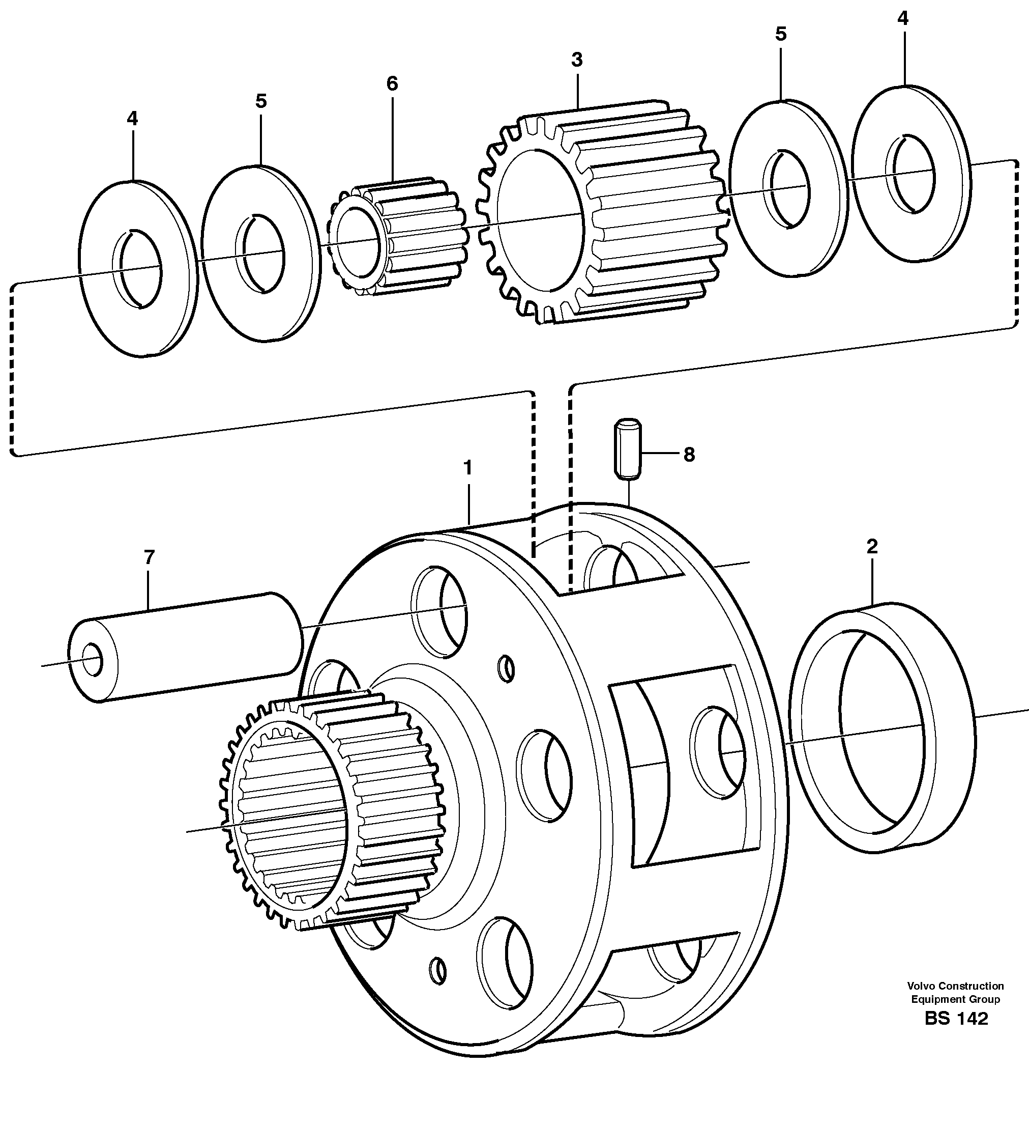 Planet kit, stage 4  22517, 22546, 22640, 22650 — volvo parts diagram