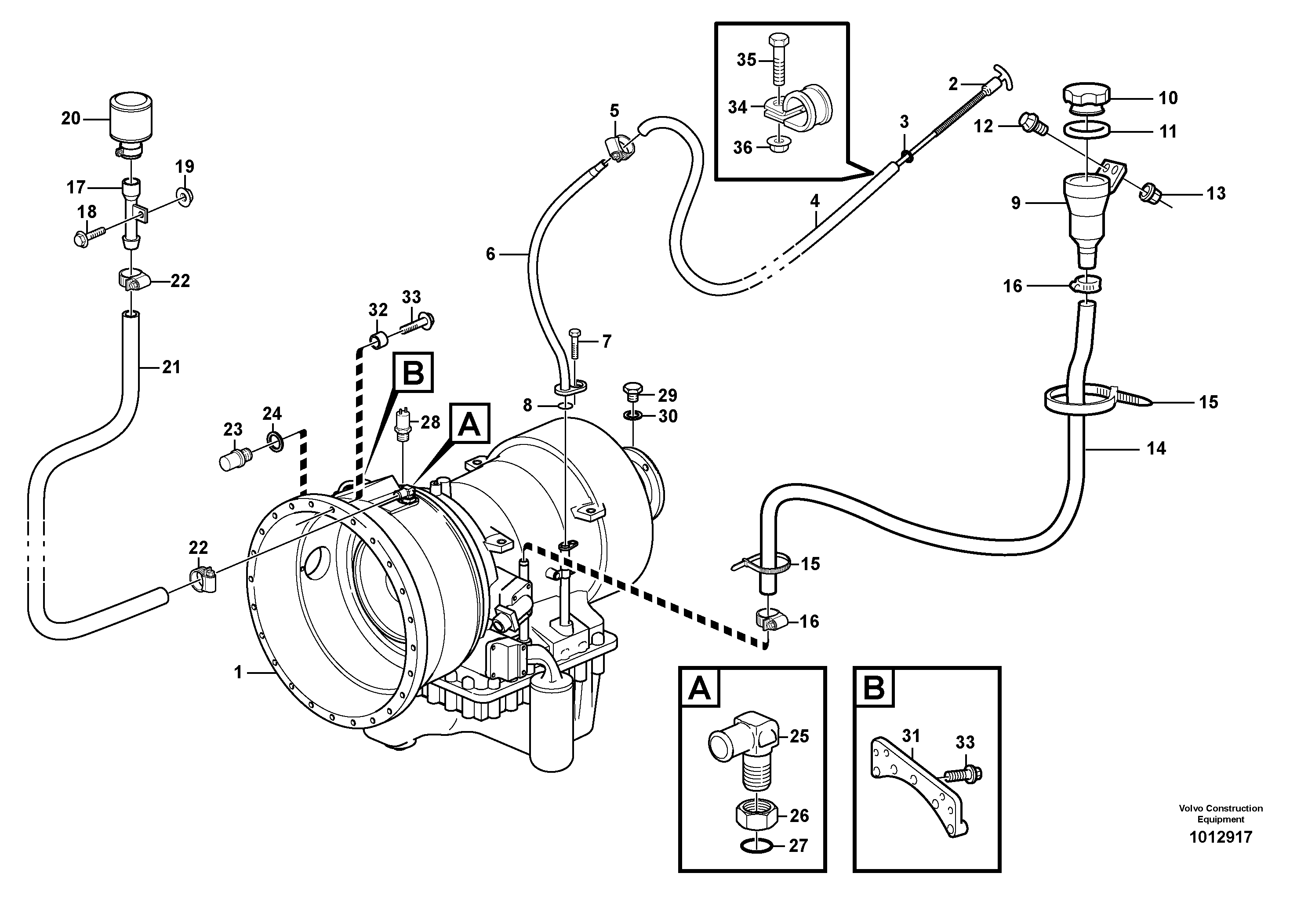 Power transmission  22517, 22546, 22640, 22650 — volvo parts diagram