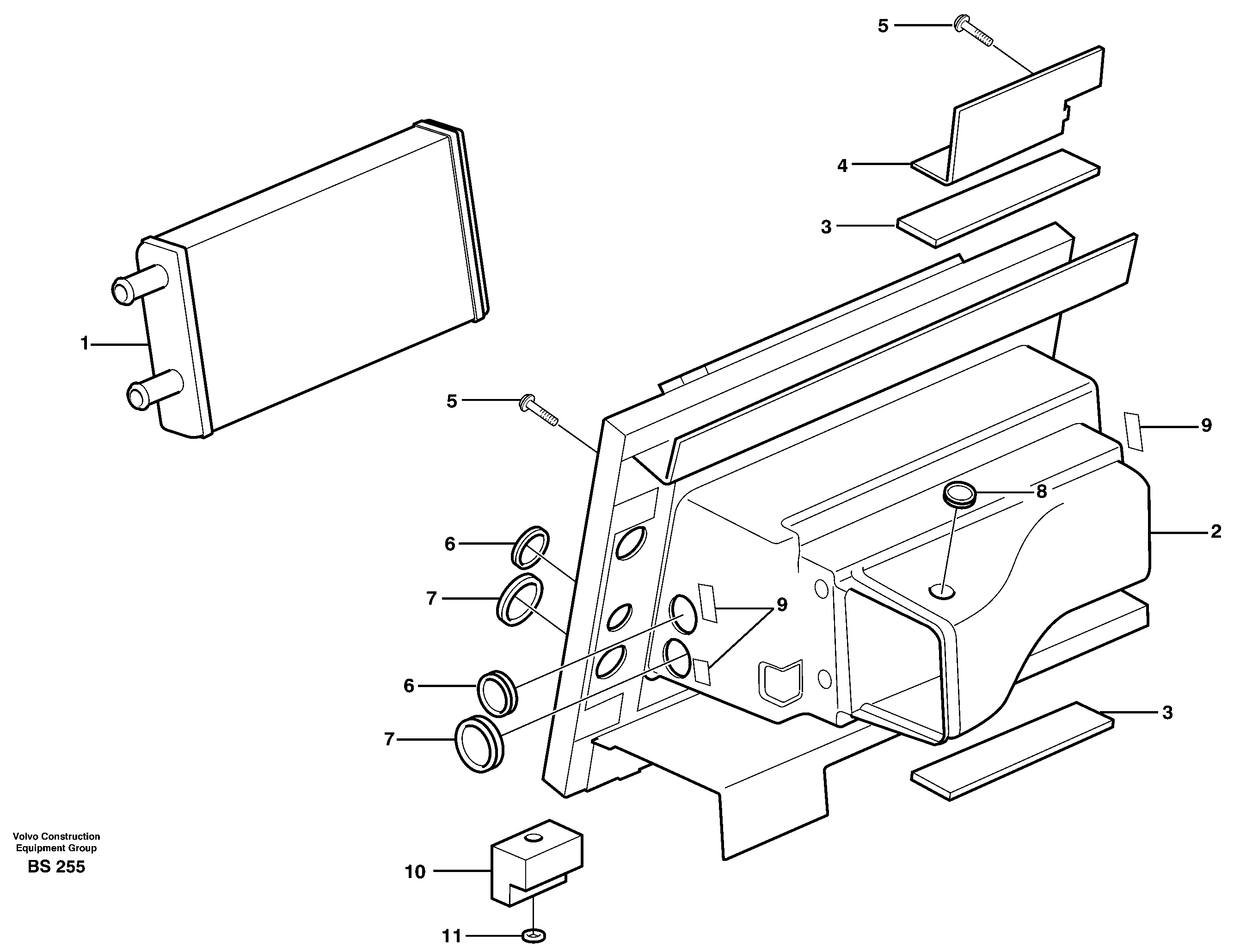 Heating unit — volvo parts diagram
