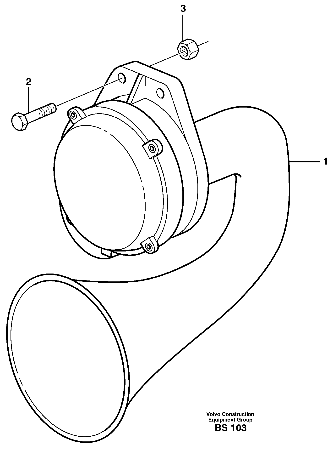 Compressor horn — volvo parts diagram