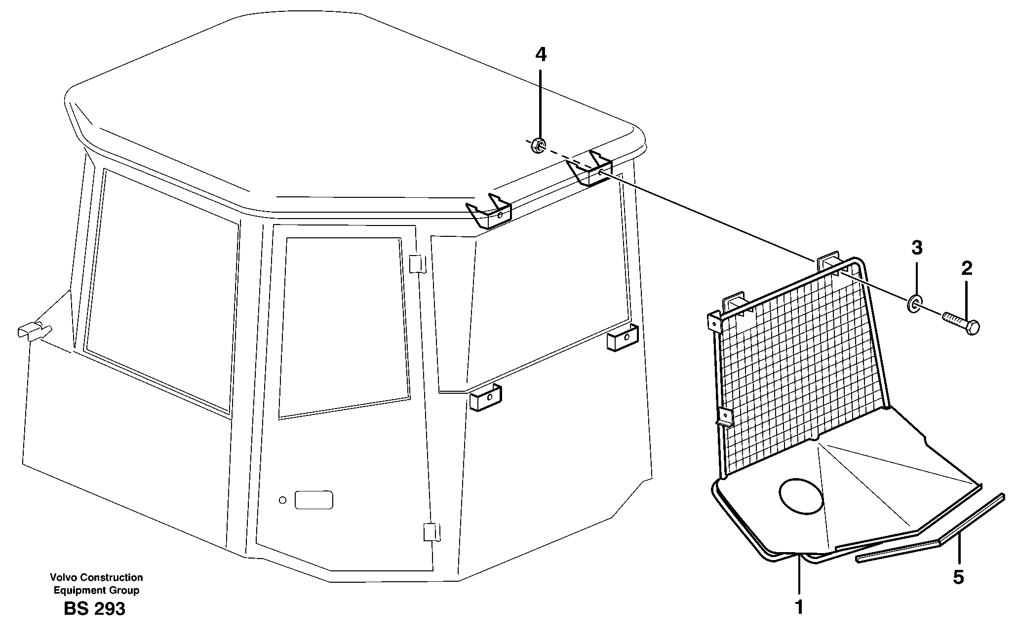 Protective grid — volvo parts diagram