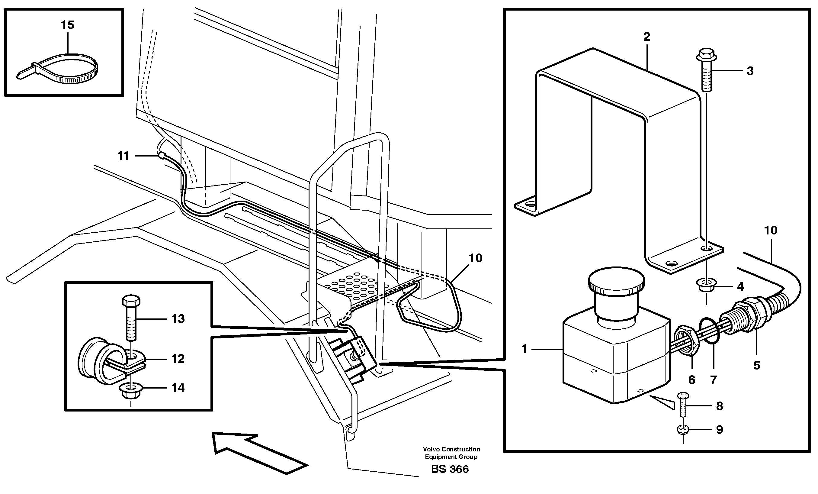 Cable harness, emergency enginestop  81017 — volvo parts diagram
