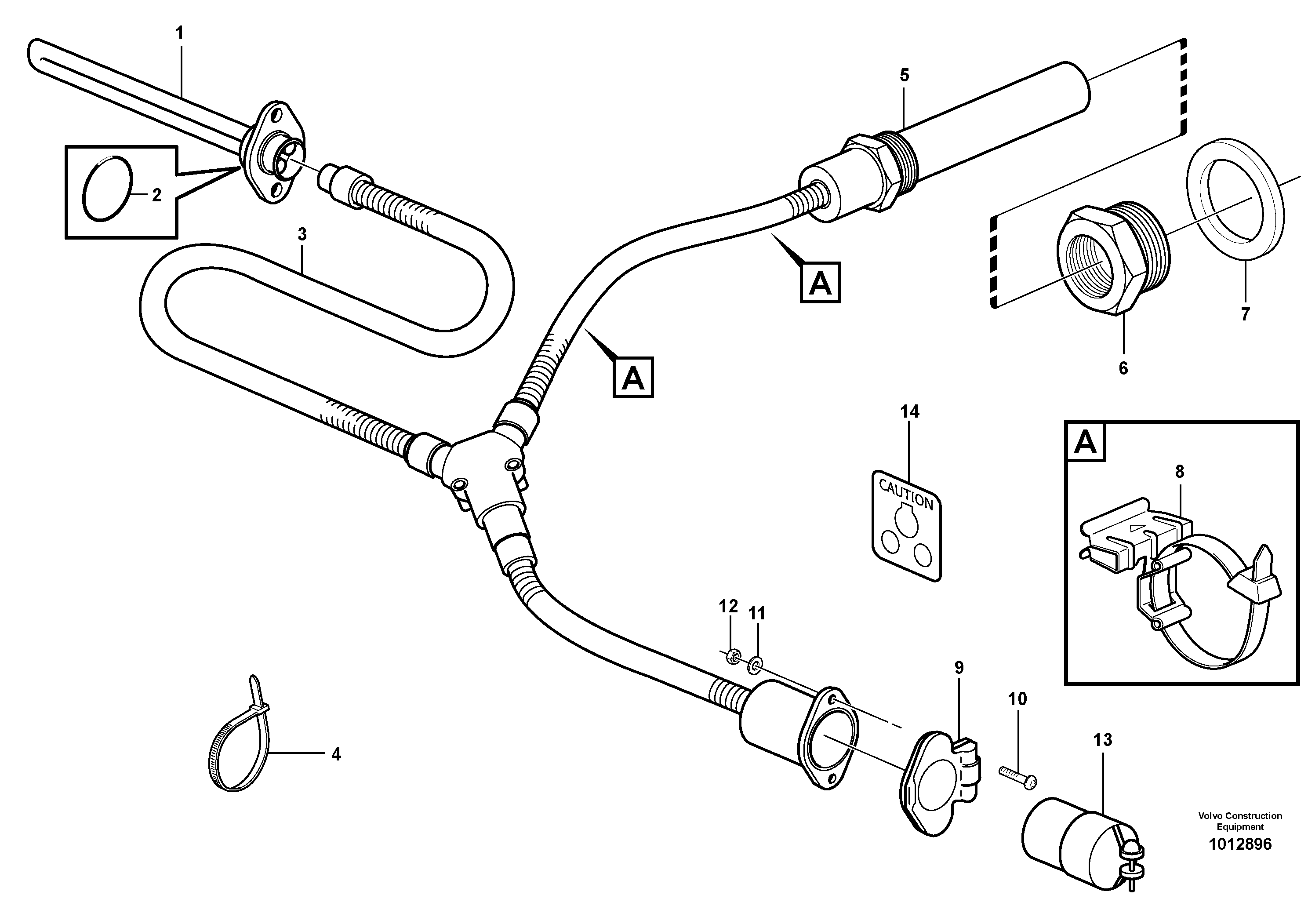 Engine heater — volvo parts diagram