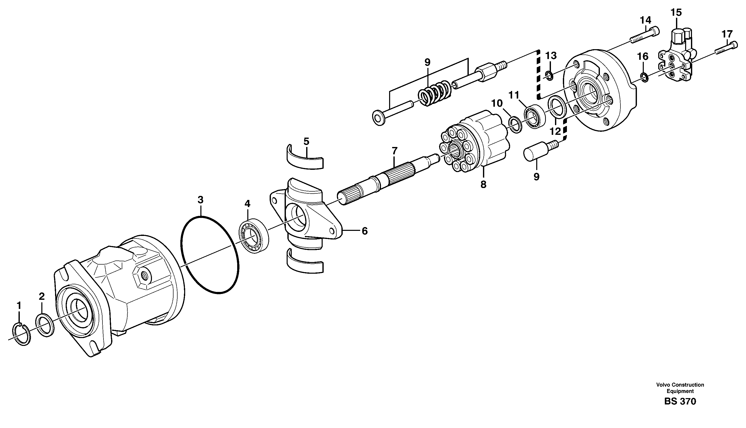 Steering pump — volvo parts diagram