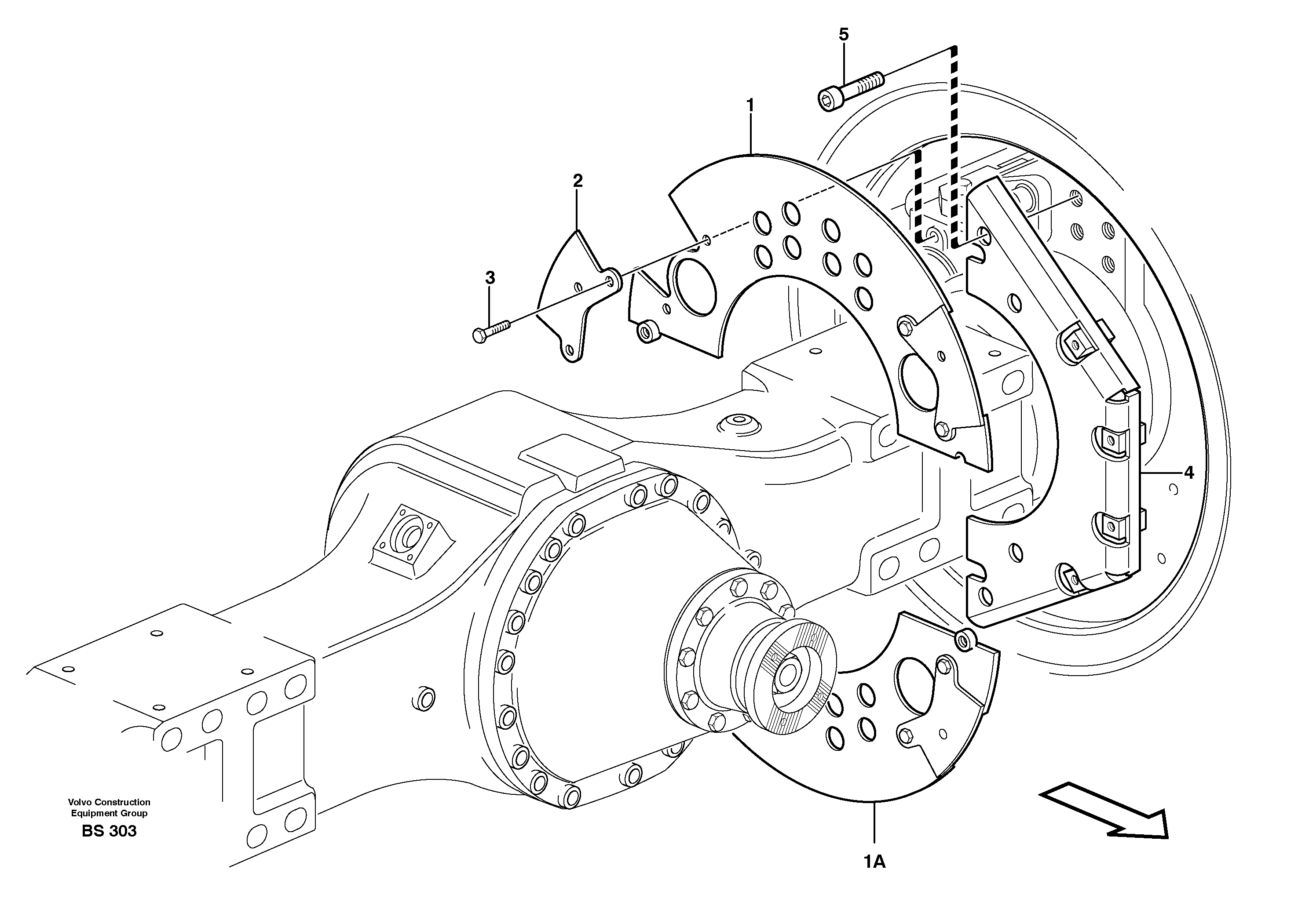 Brake shield — volvo parts diagram