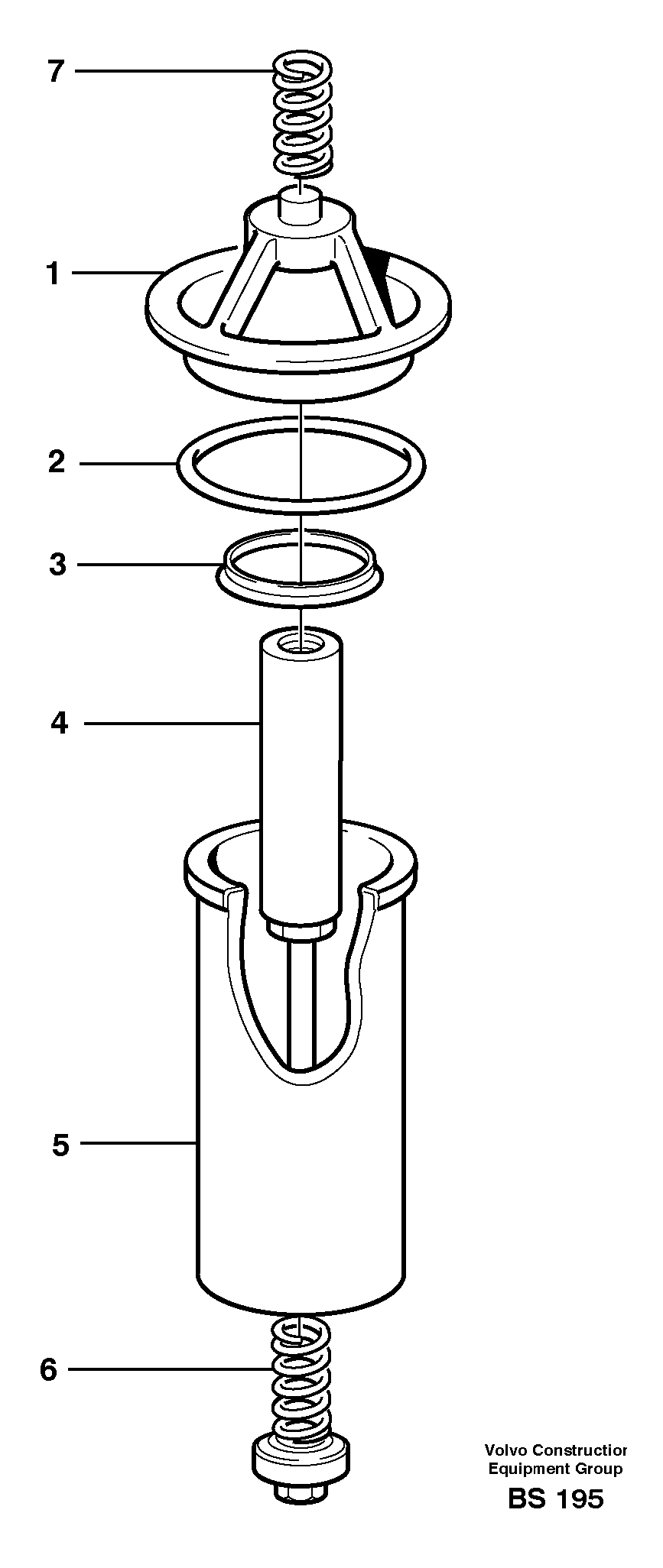 Hydraulic fluid filter — volvo parts diagram