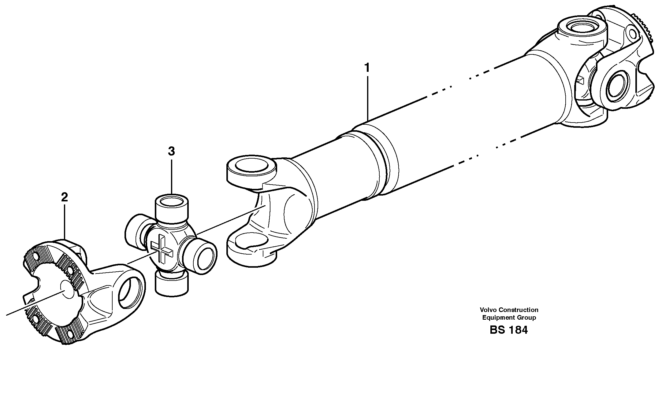 Propeller shaft — volvo parts diagram