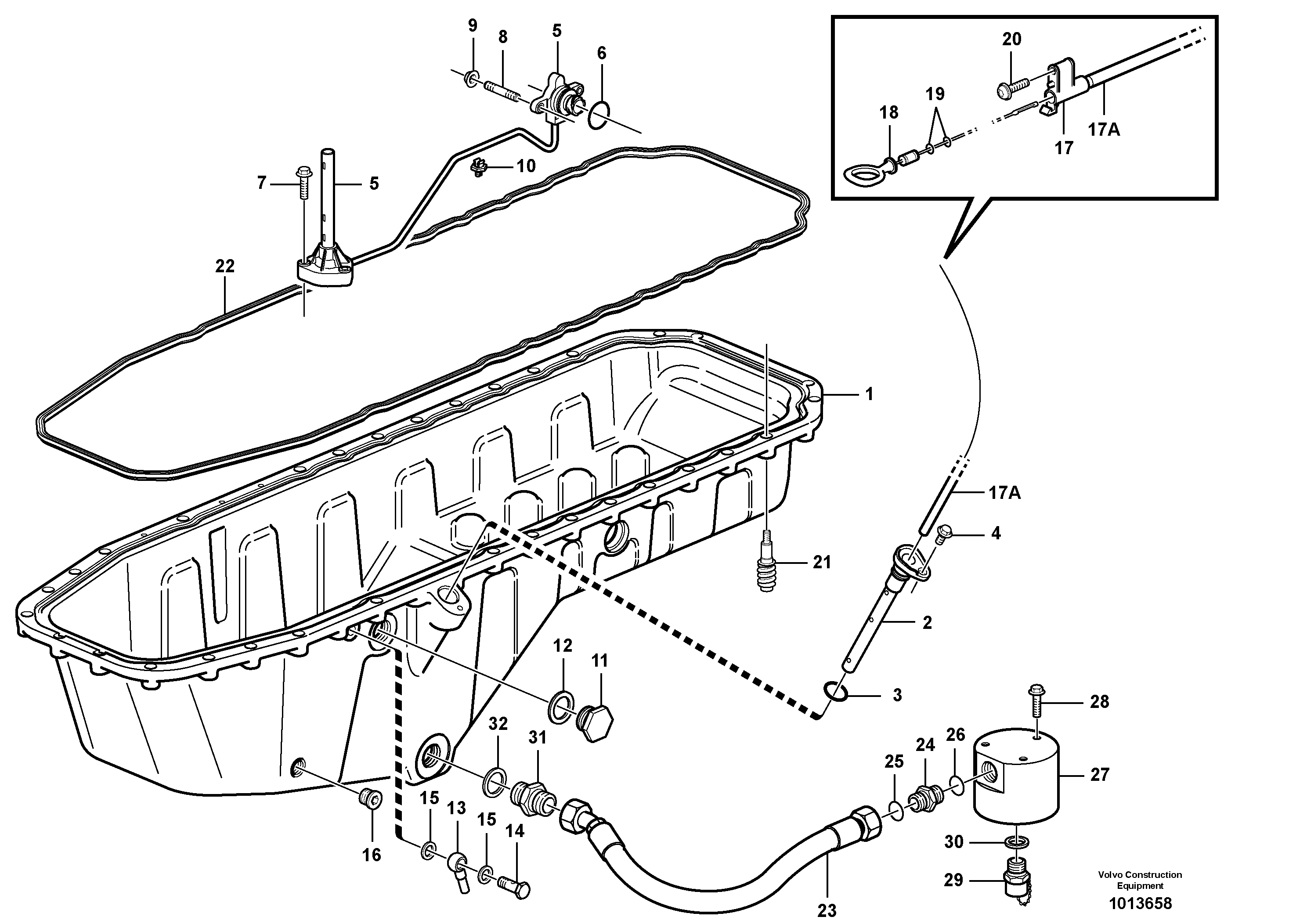 Oil sump  SER NO 13001 -, SER NO 72000 - BRA — volvo parts diagram