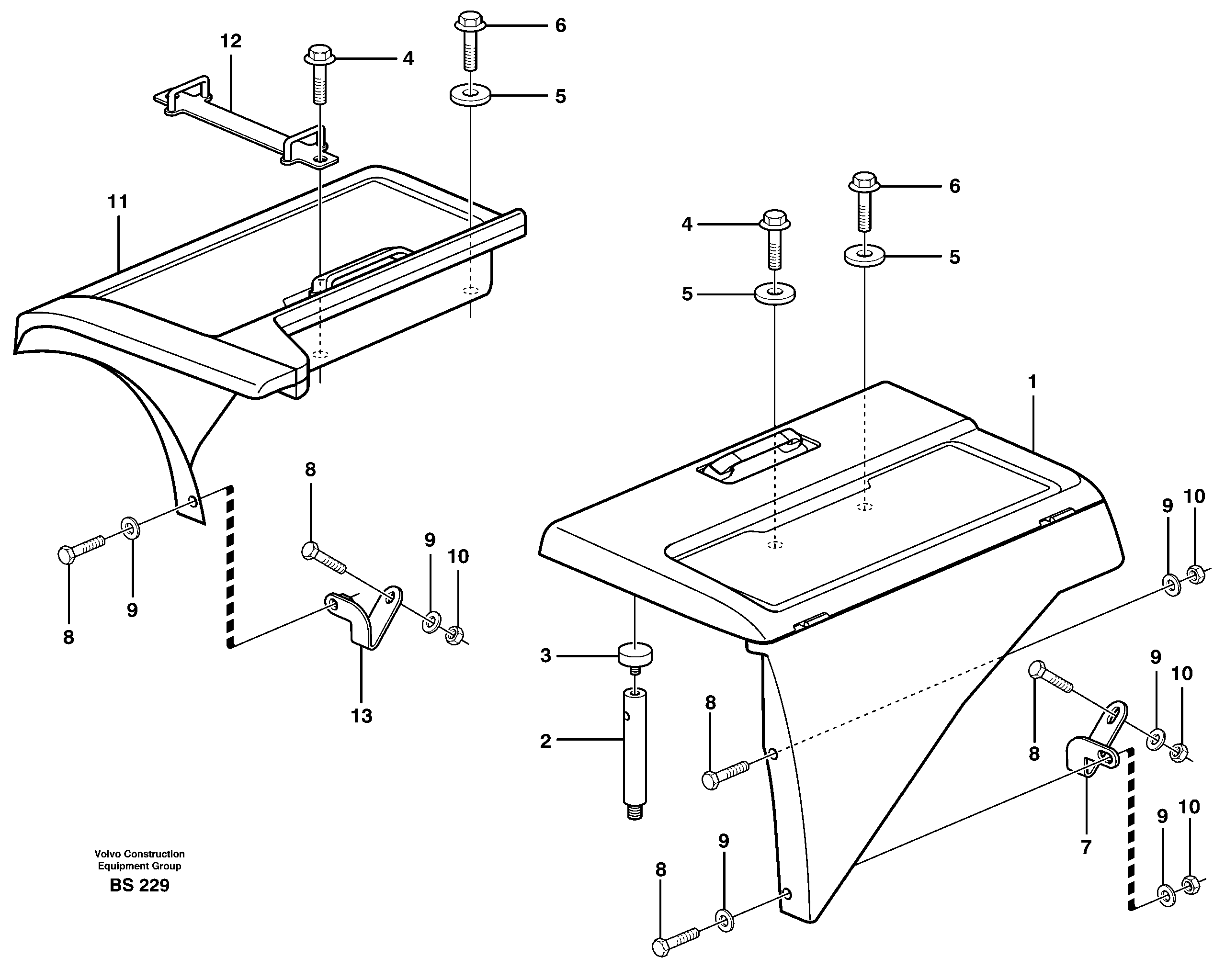 Front fender, cover — volvo parts diagram
