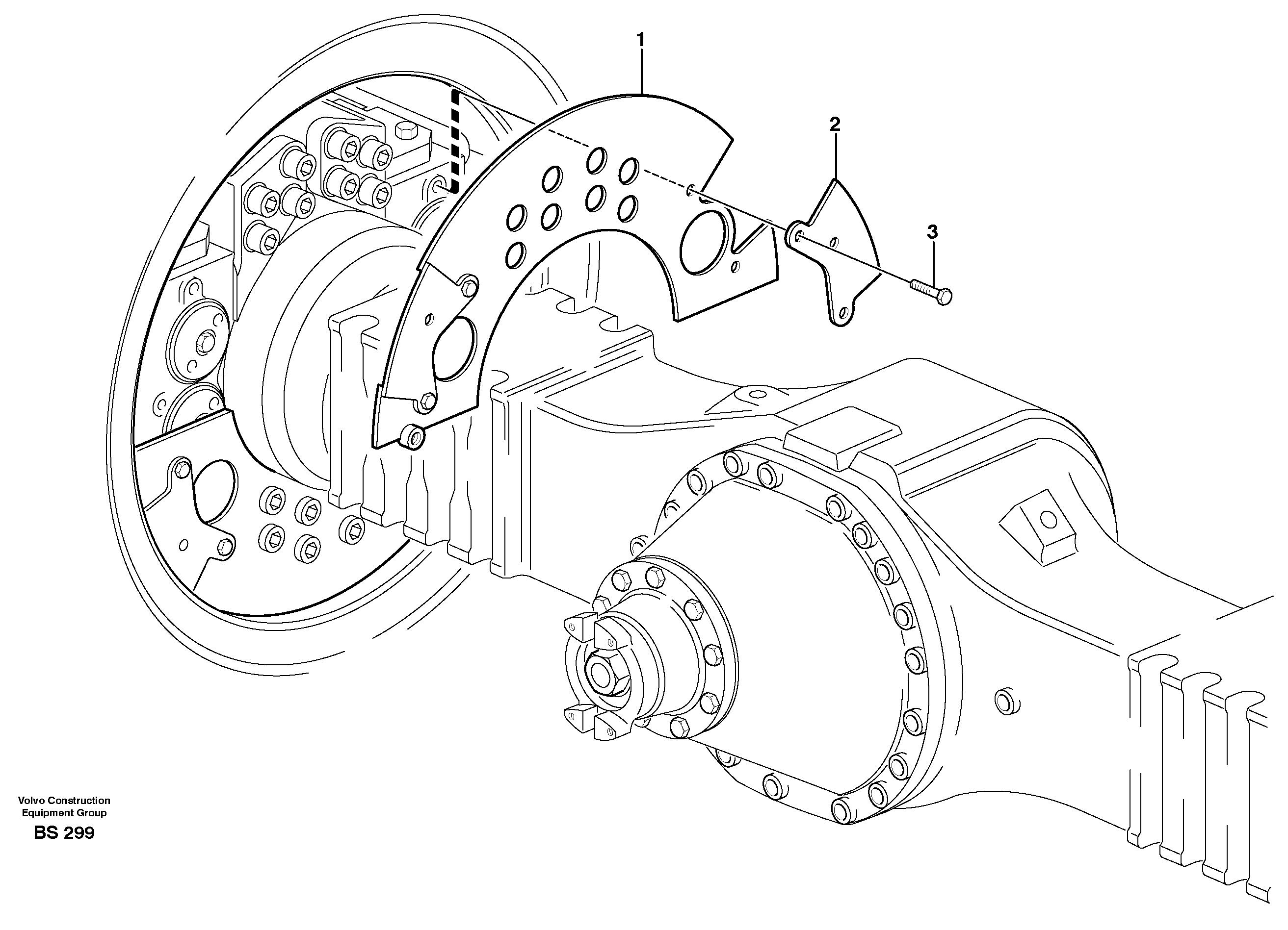 Brake shield — volvo parts diagram