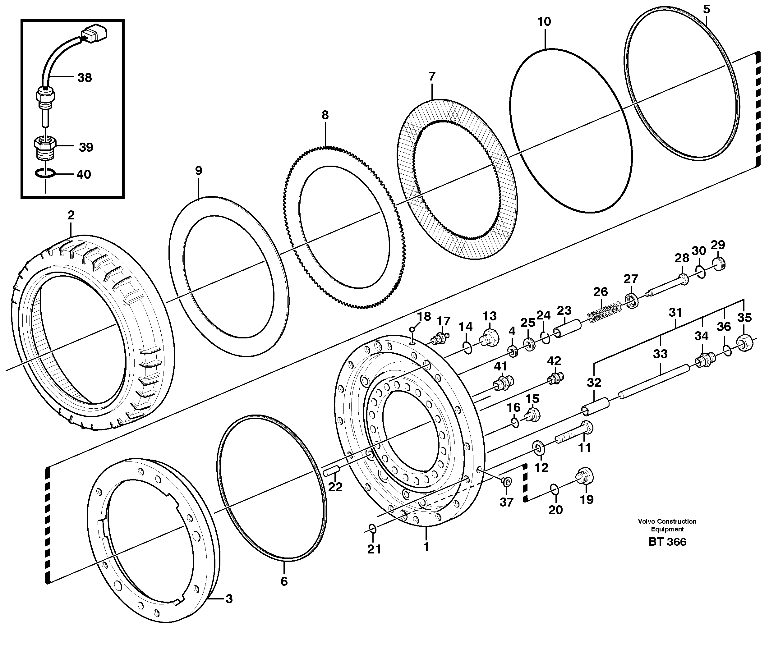 Front wheel brake  AHW64M PROD NO 23923, 81043, 81269 — volvo parts diagram