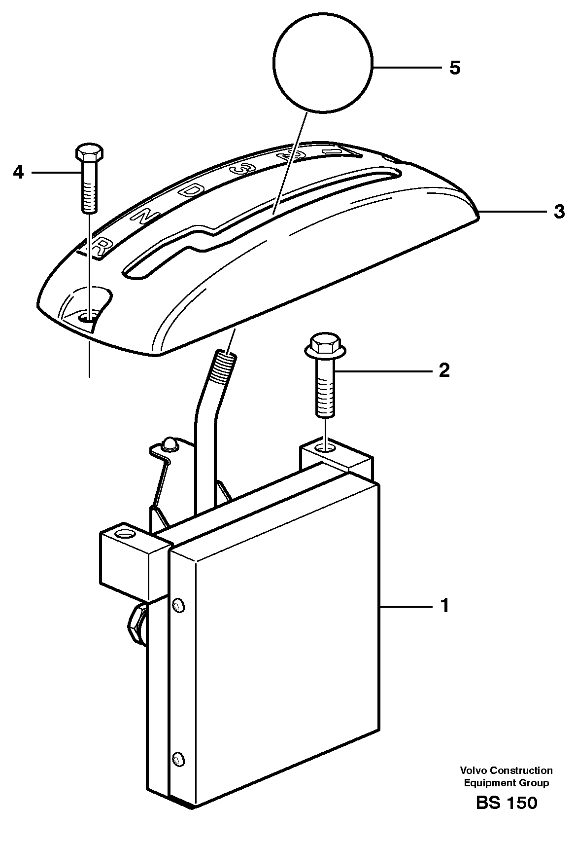 Control system, gear selector — volvo parts diagram