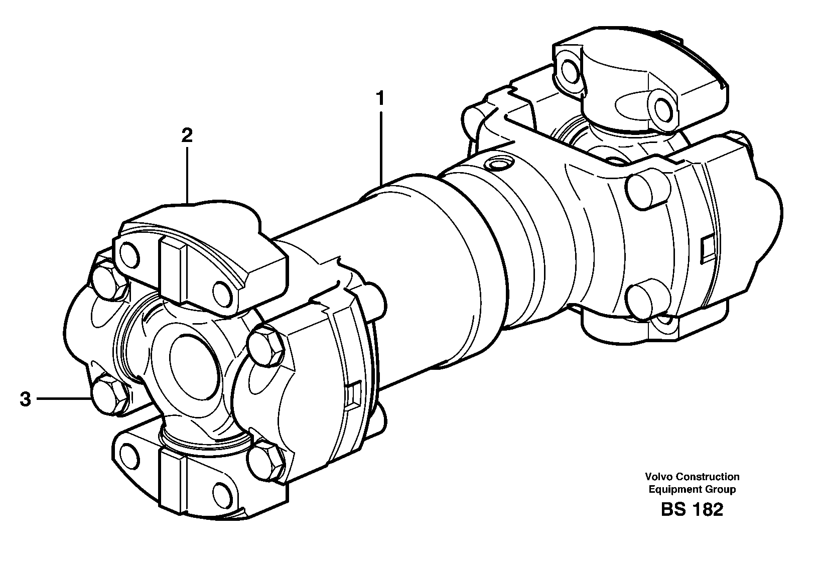 Propeller shaft — volvo parts diagram