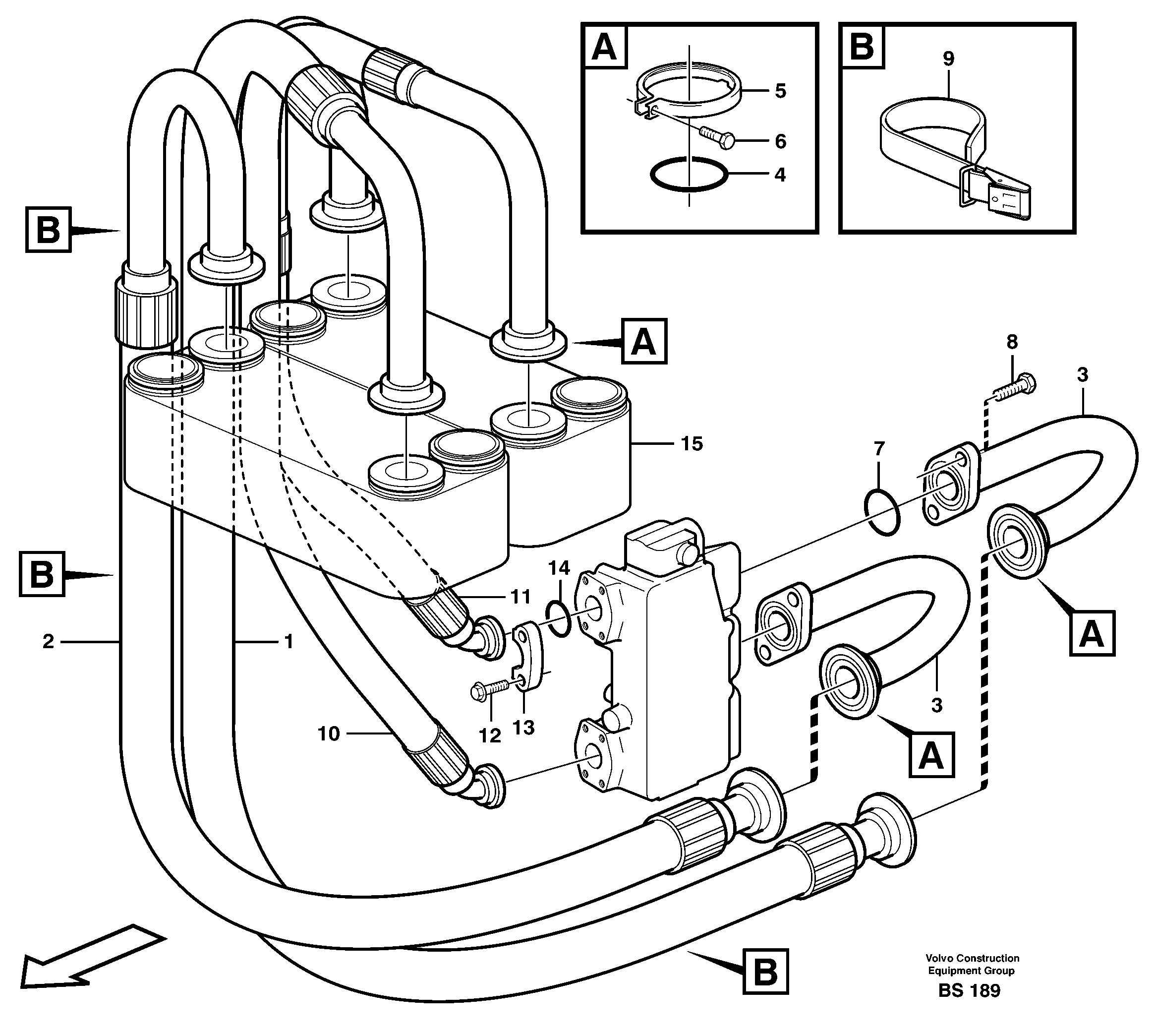 Oil cooler — volvo parts diagram