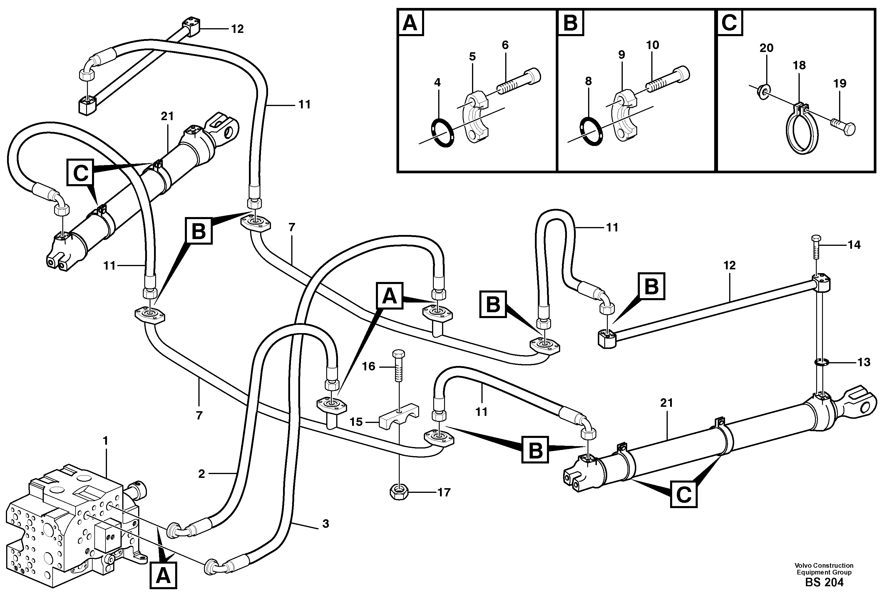 Tipping system, load unit — volvo parts diagram