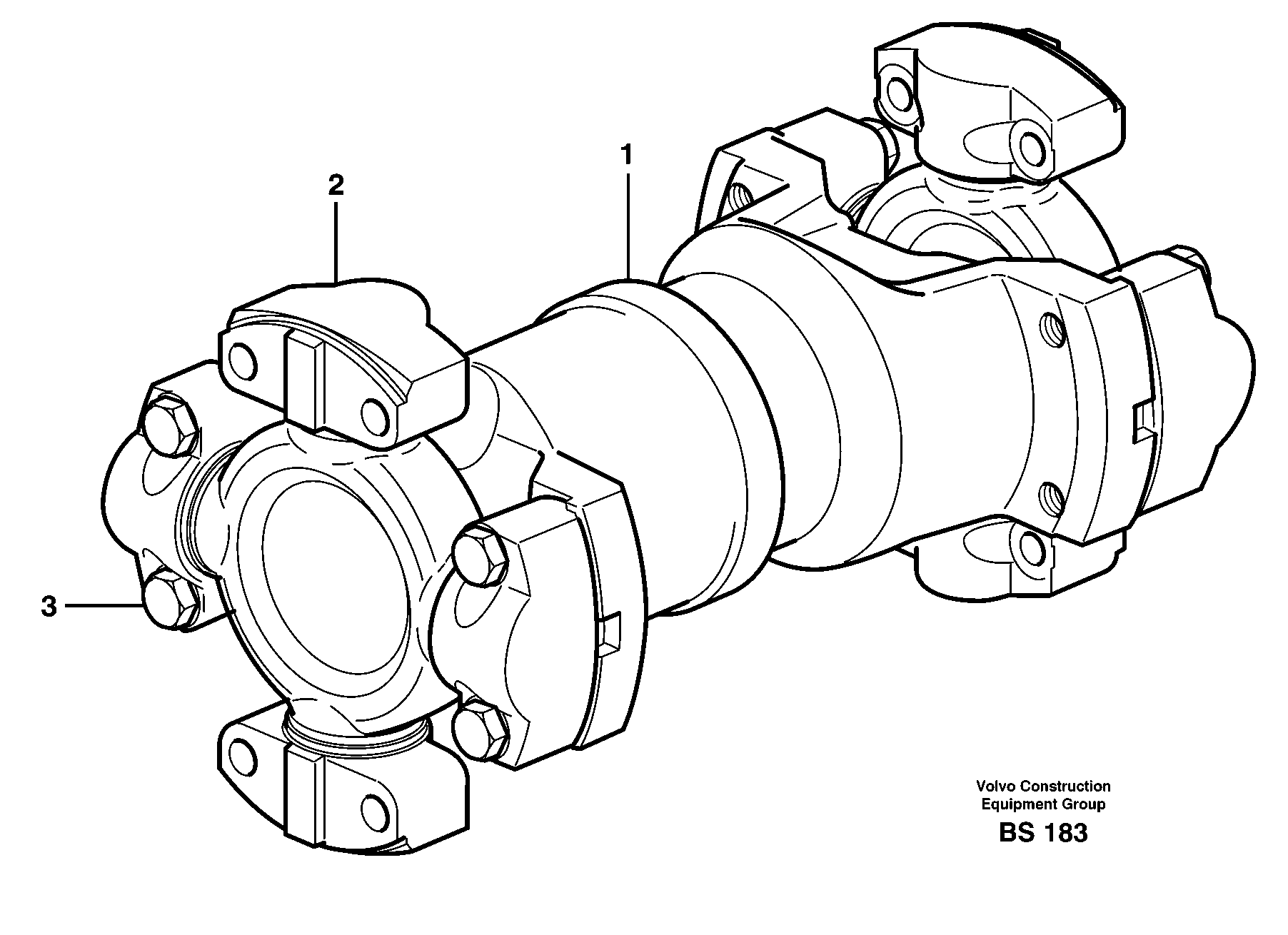 Propeller shaft — volvo parts diagram