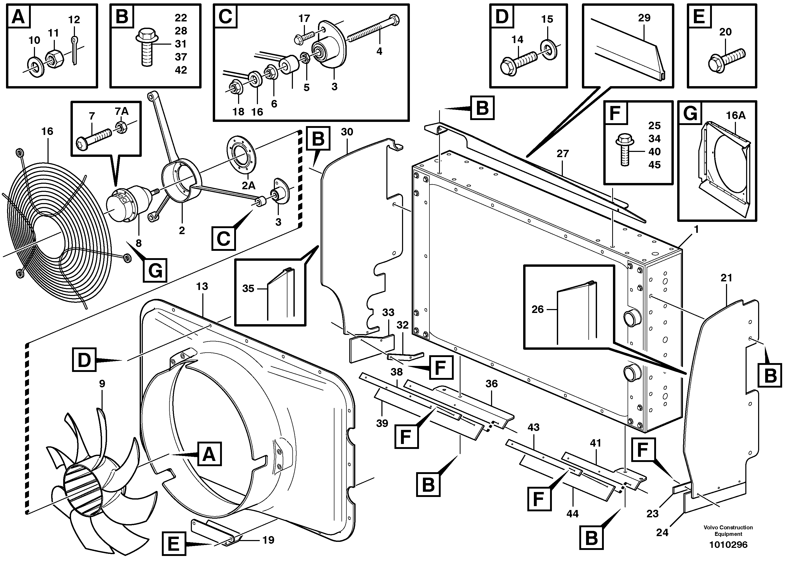 Fan and fan shroud — volvo parts diagram