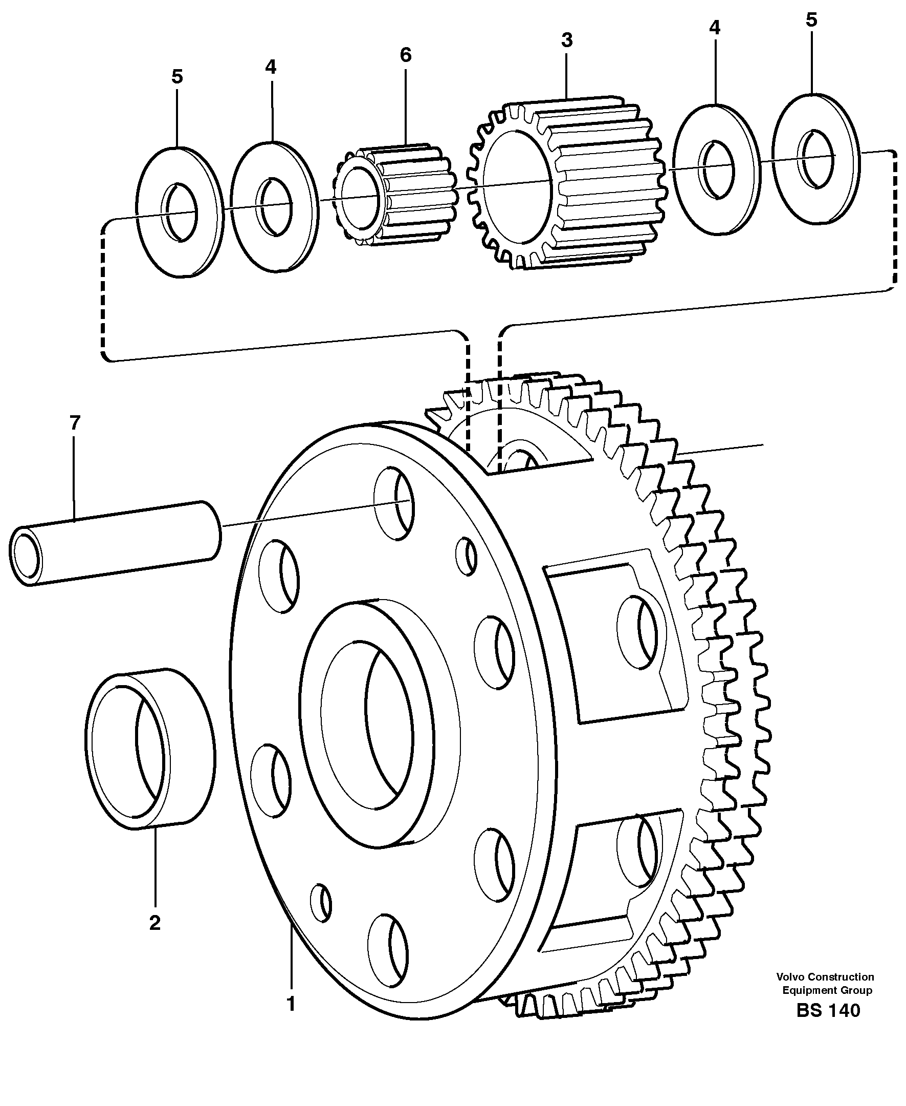 Planet kit, stage 2  22517, 22546, 22640, 22650 — volvo parts diagram