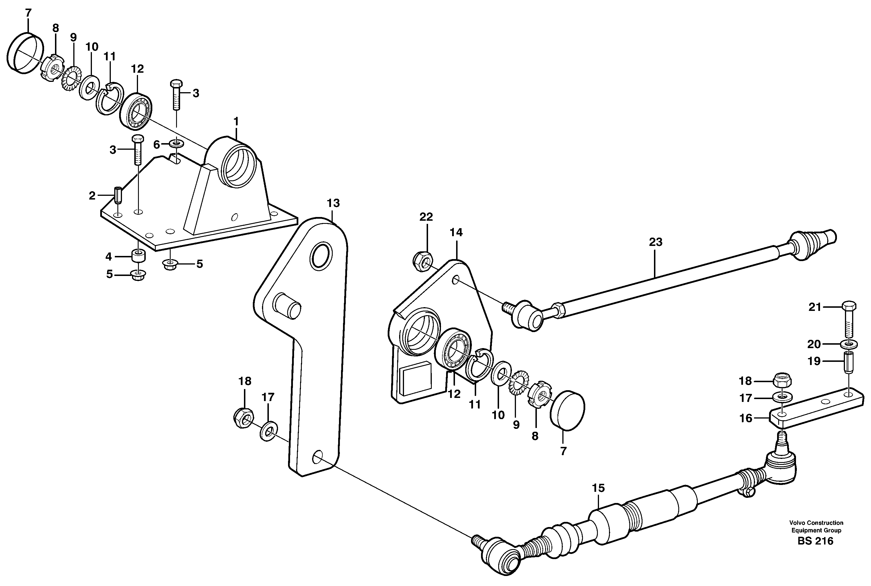 Steering linkage — volvo parts diagram