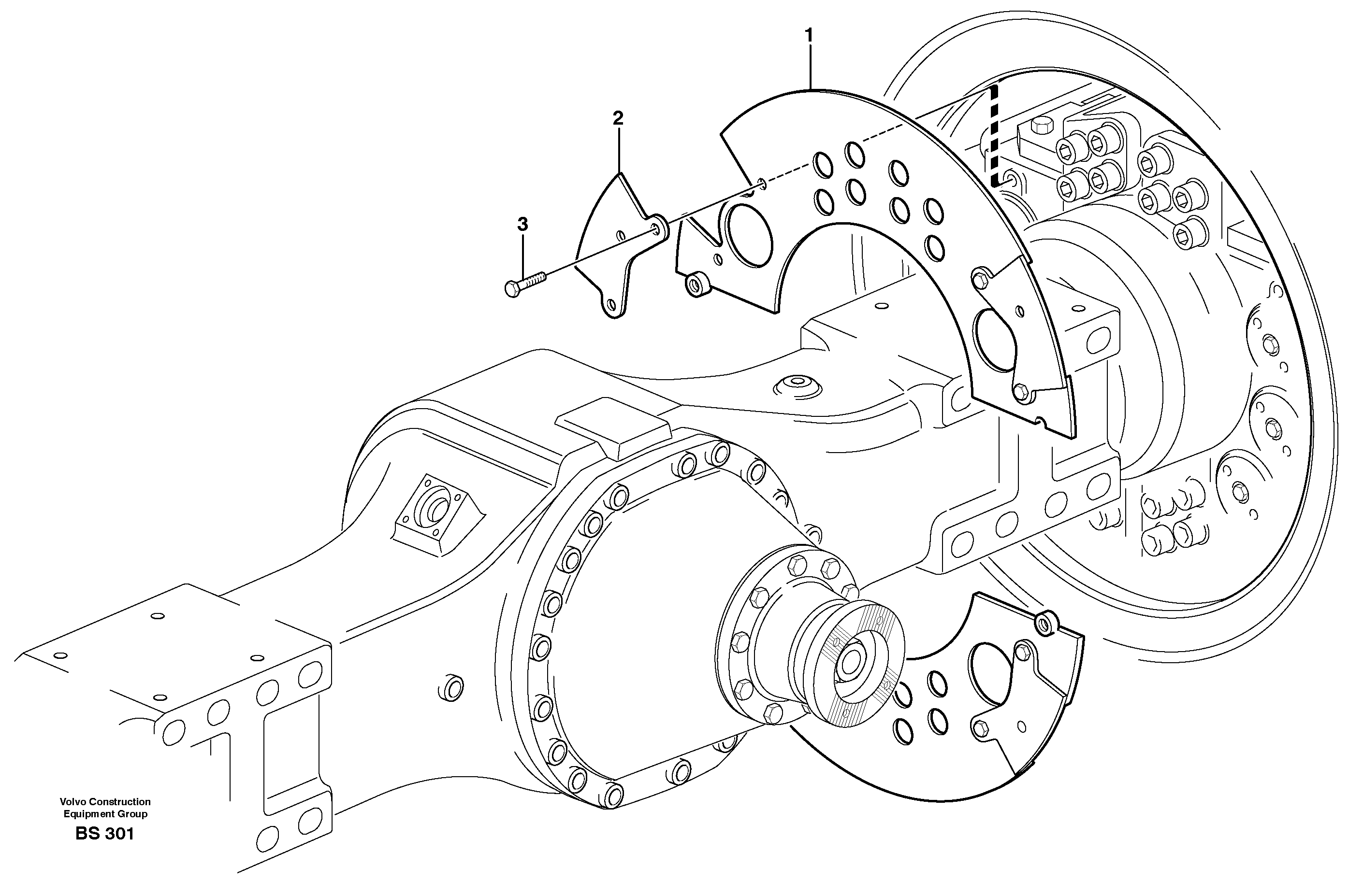 Brake shield — volvo parts diagram