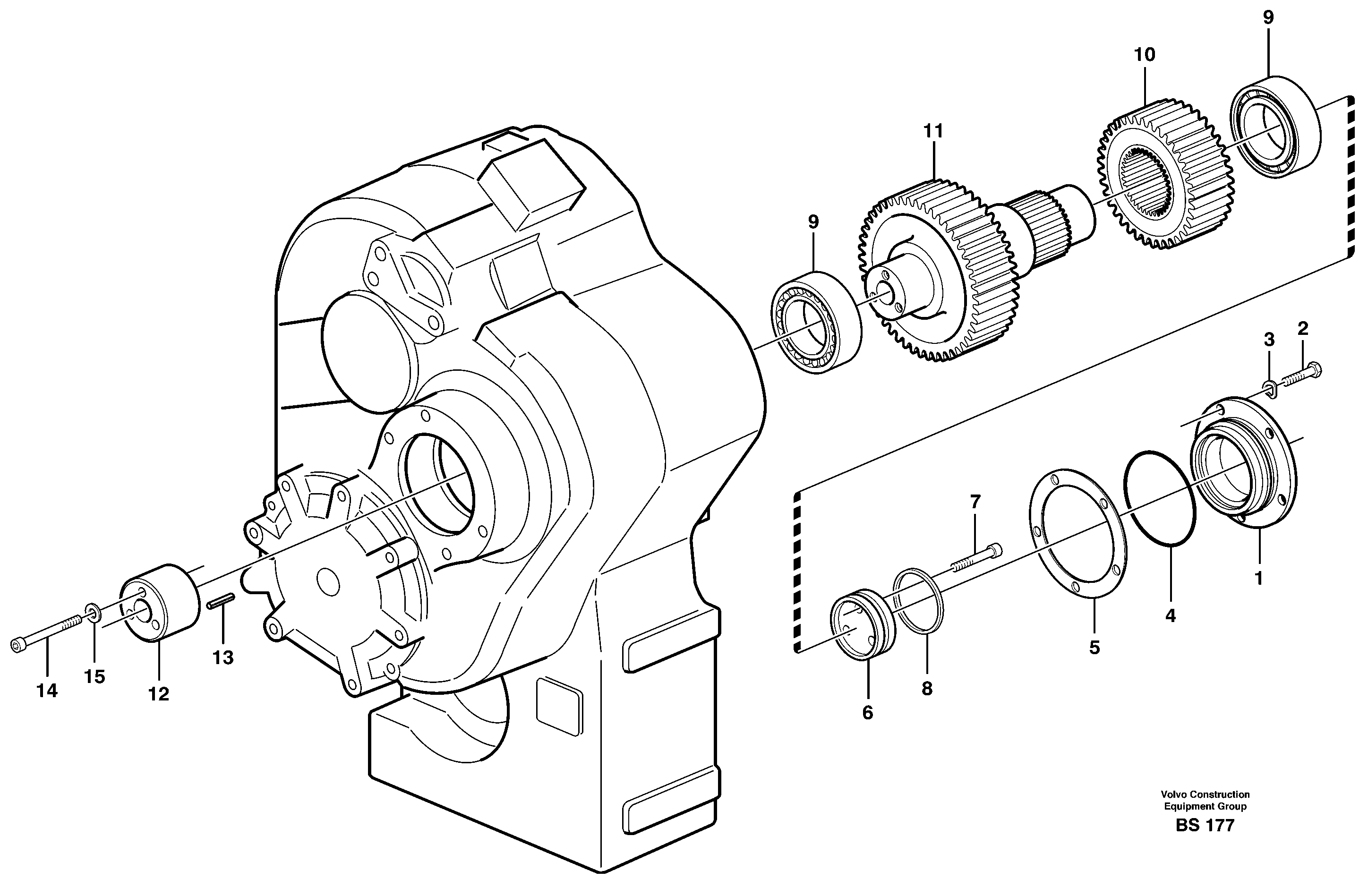 Intermediate shaft  22519, 22538, 22543 — volvo parts diagram