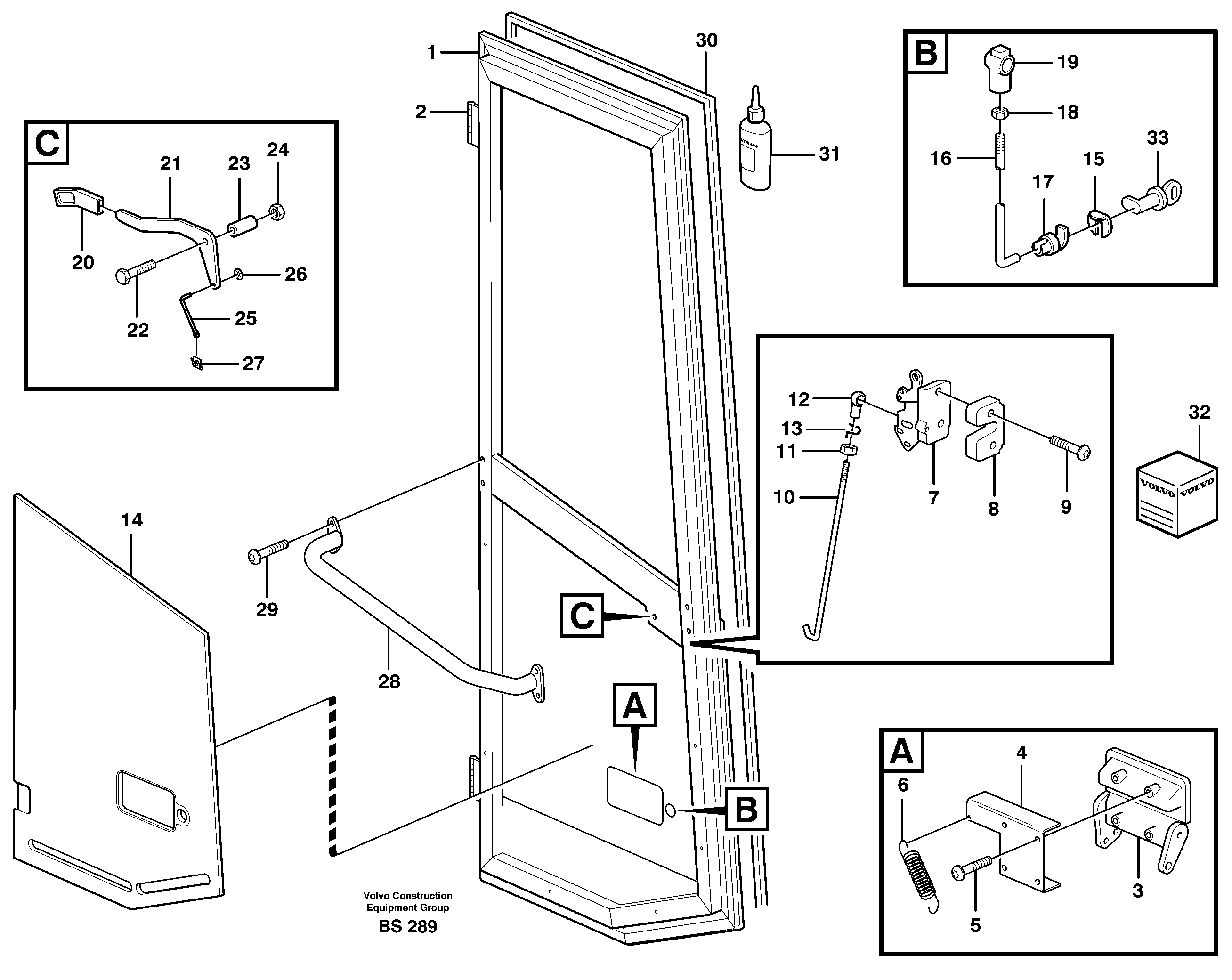 Door — volvo parts diagram