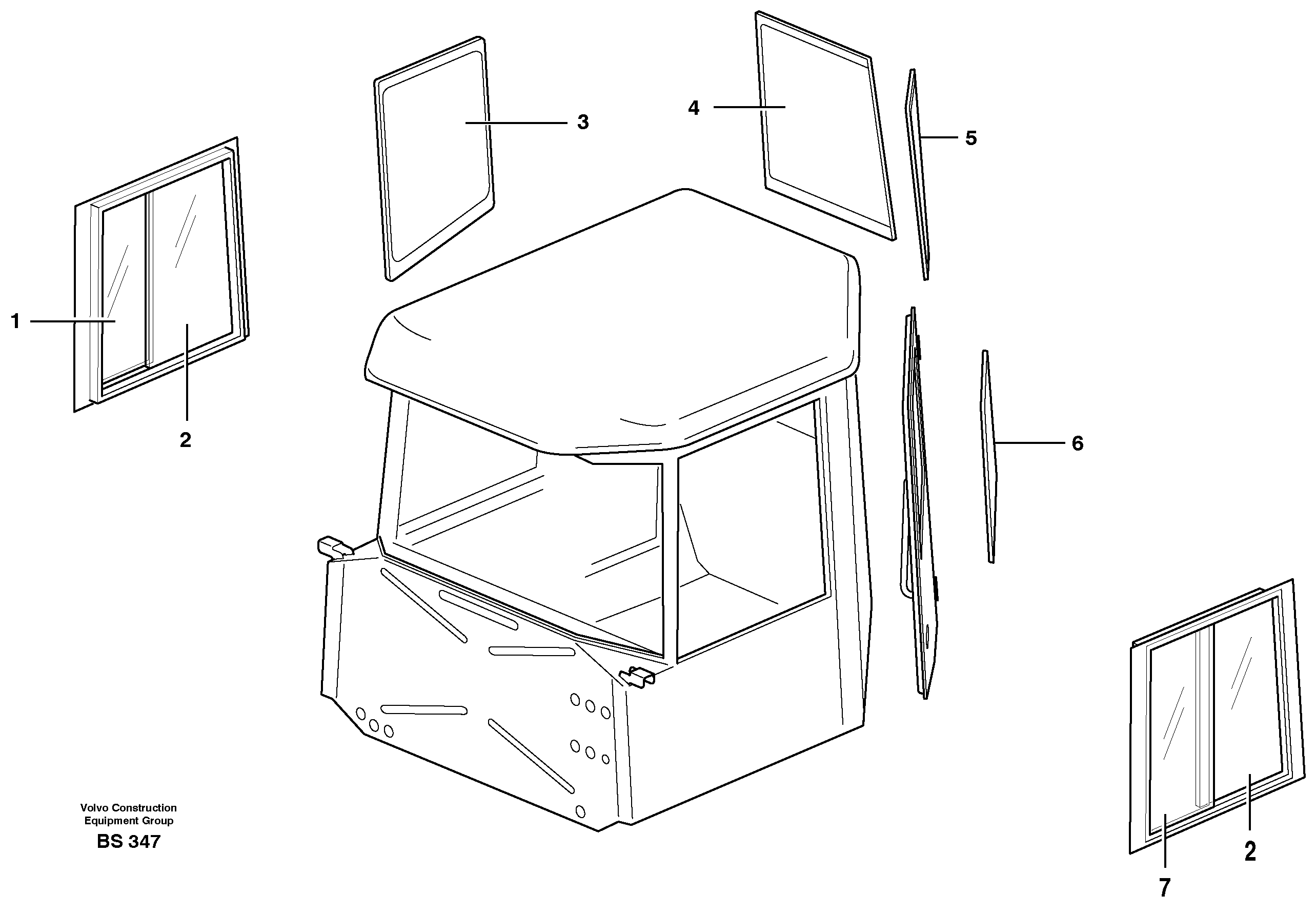 Interior equipment, cab  93391 — volvo parts diagram