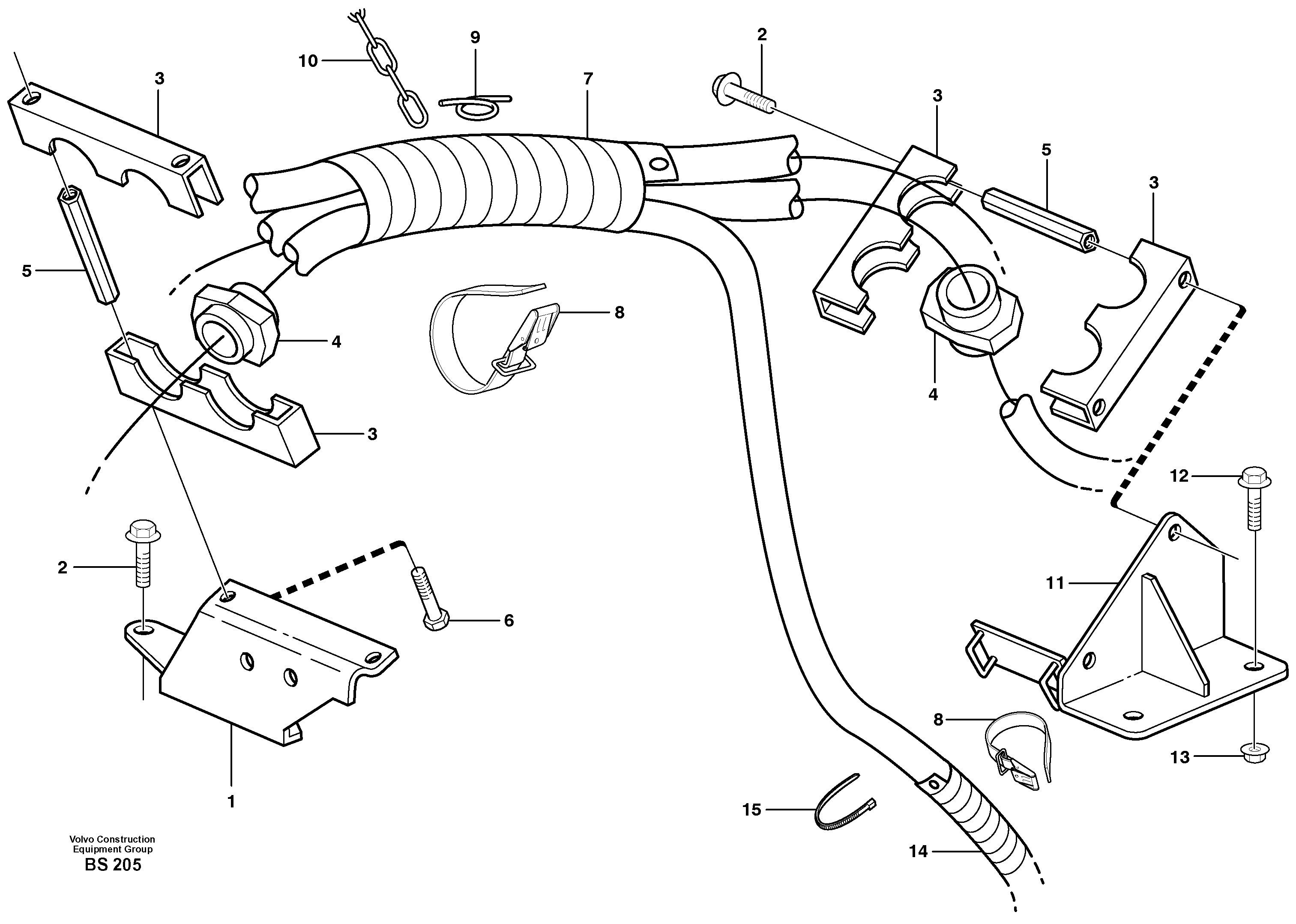 Hose protector, load unit — volvo parts diagram