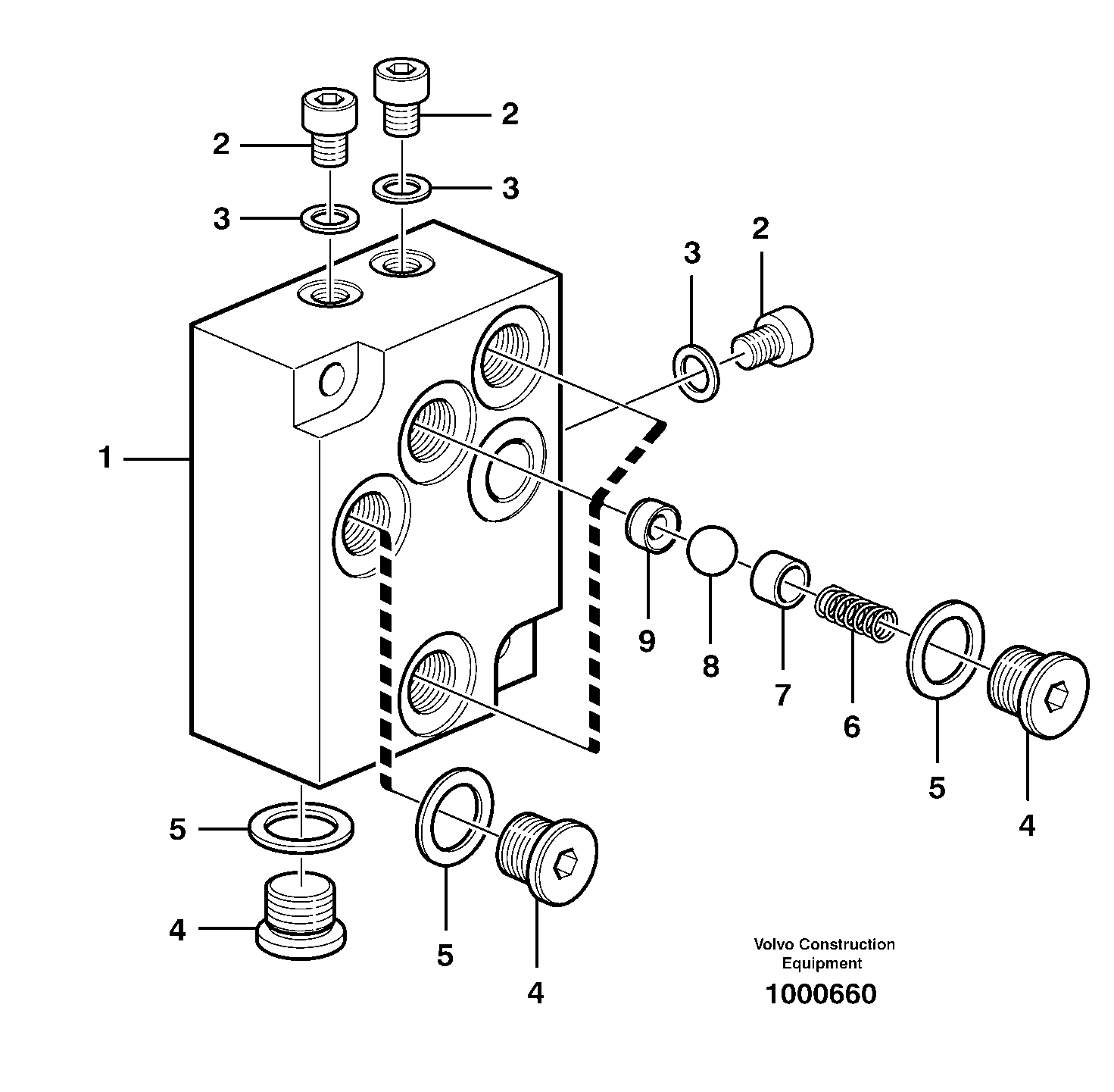 Valve, circuit body and return valve  L PROD — volvo parts diagram