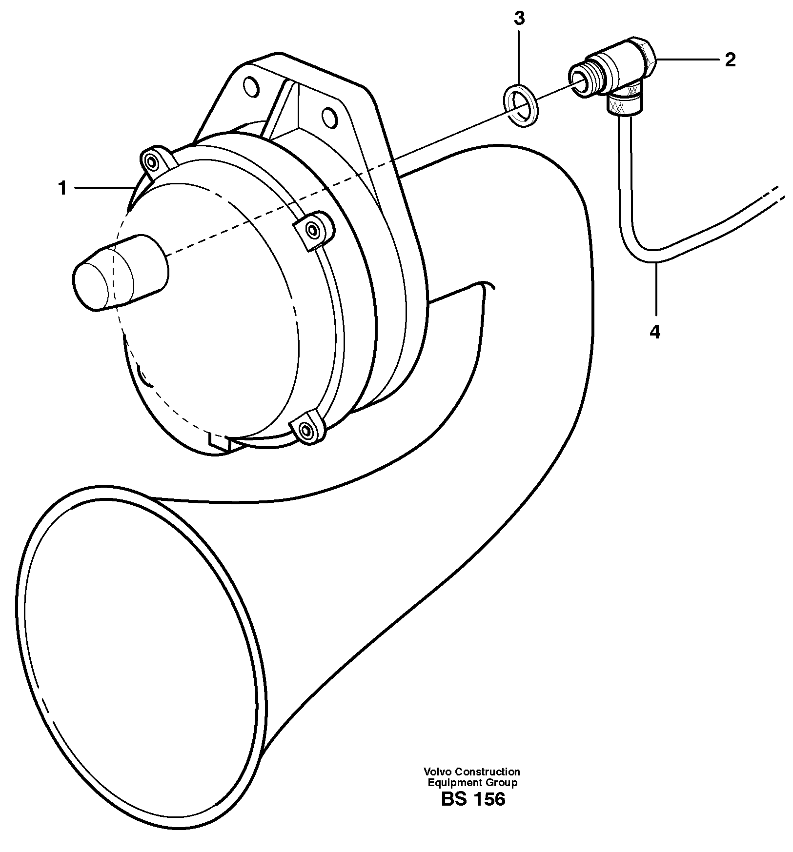 Air system, horn — volvo parts diagram