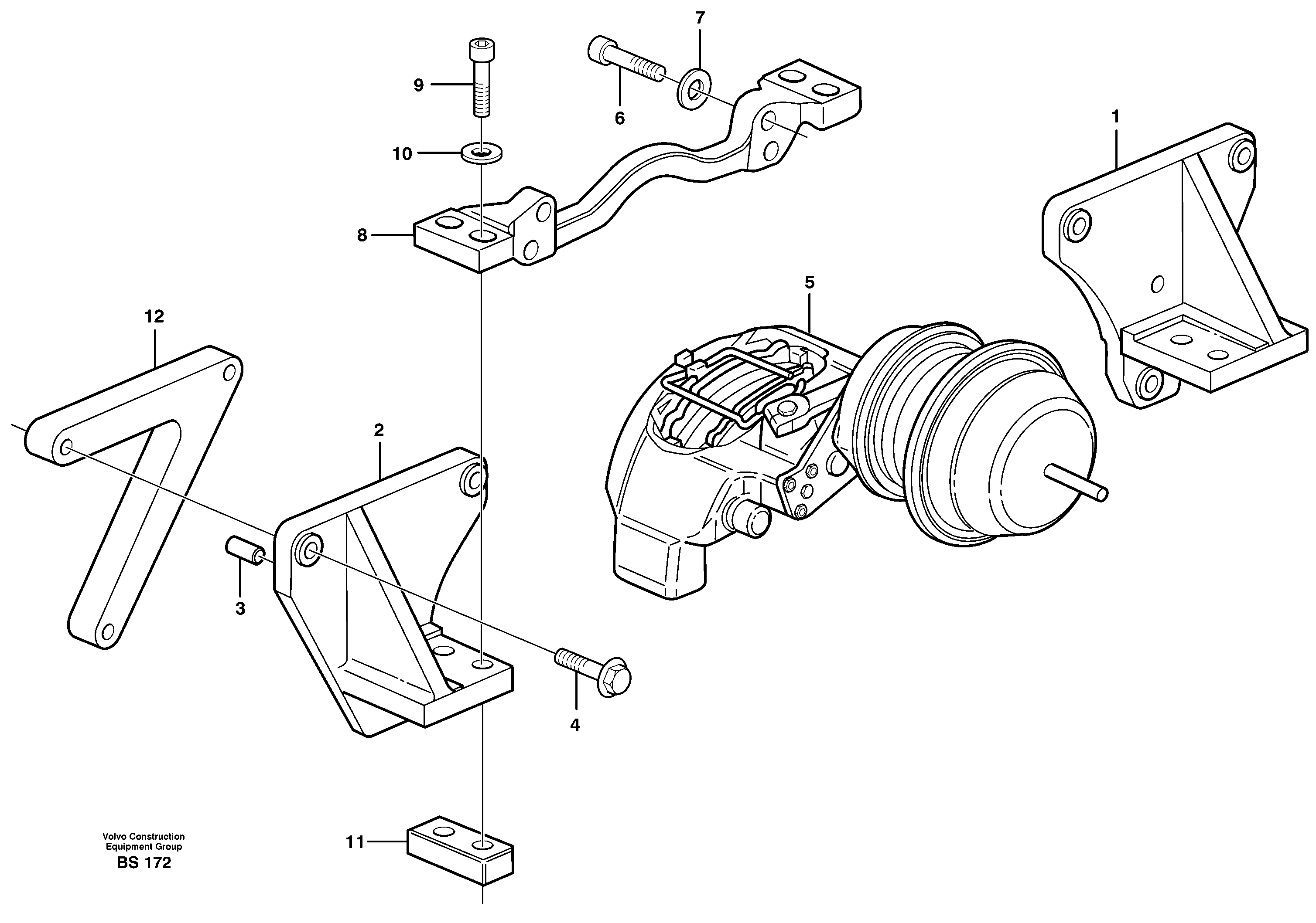 Parking brake — volvo parts diagram
