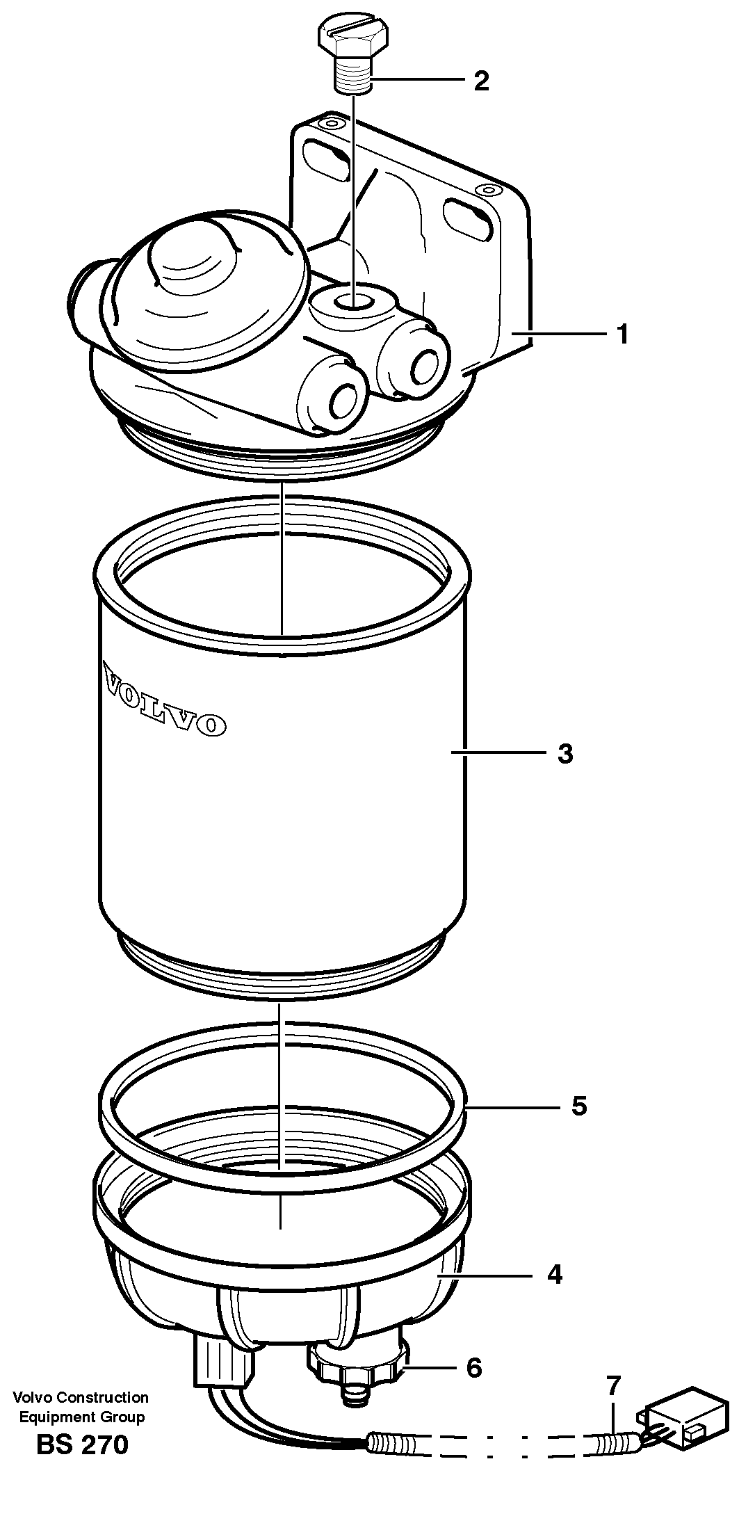 Water separator — volvo parts diagram