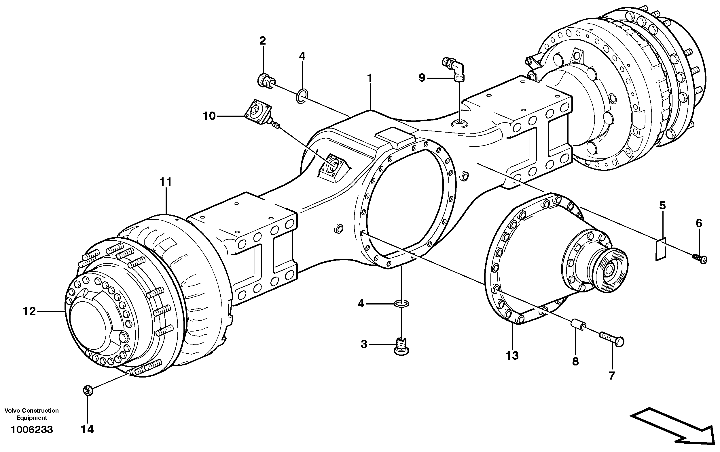 Planetary axle 2, load unit  AHW 64O PROD NO 23925, 81043, 81269 — volvo parts diagram