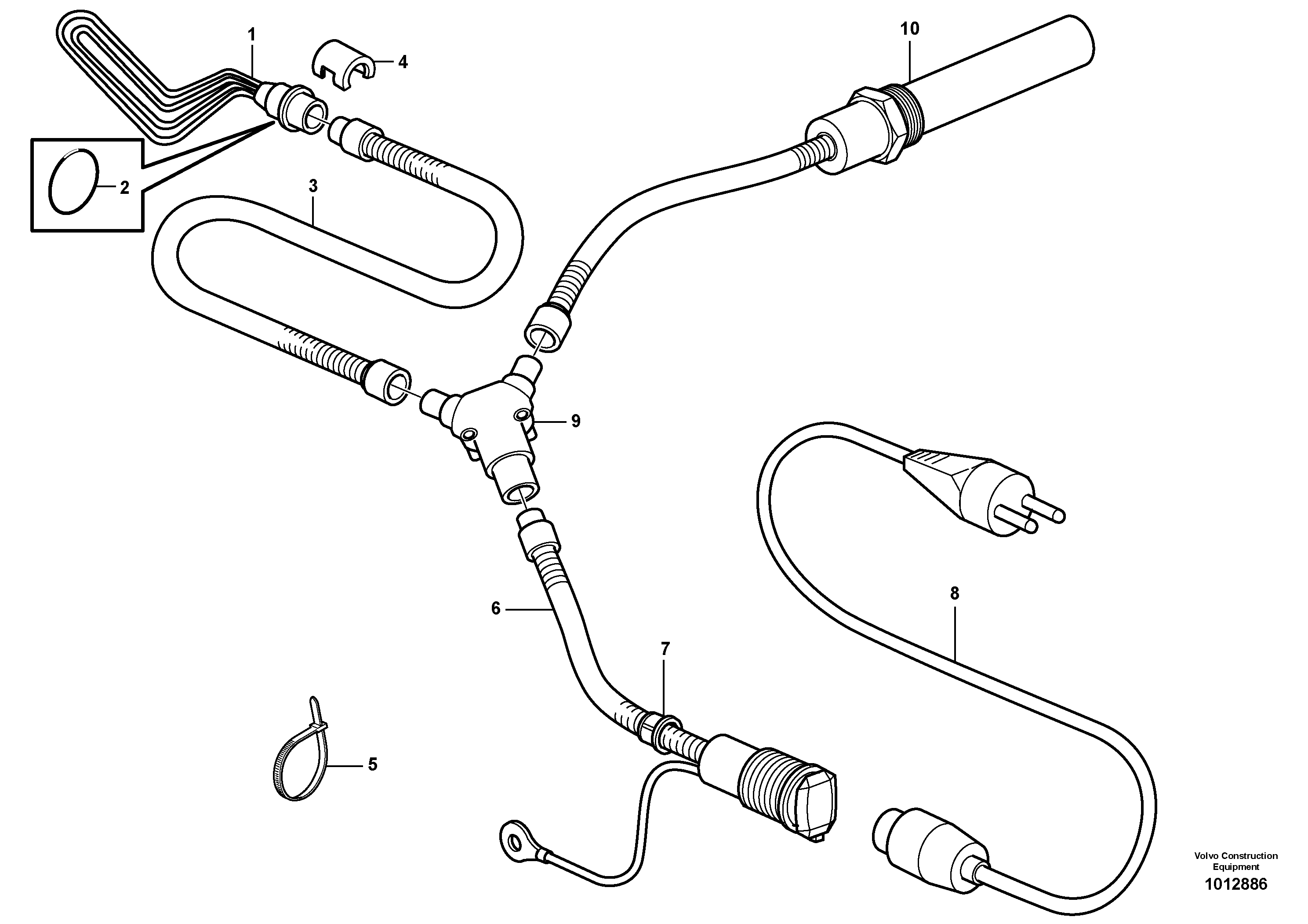 Engine heater  81112 — volvo parts diagram