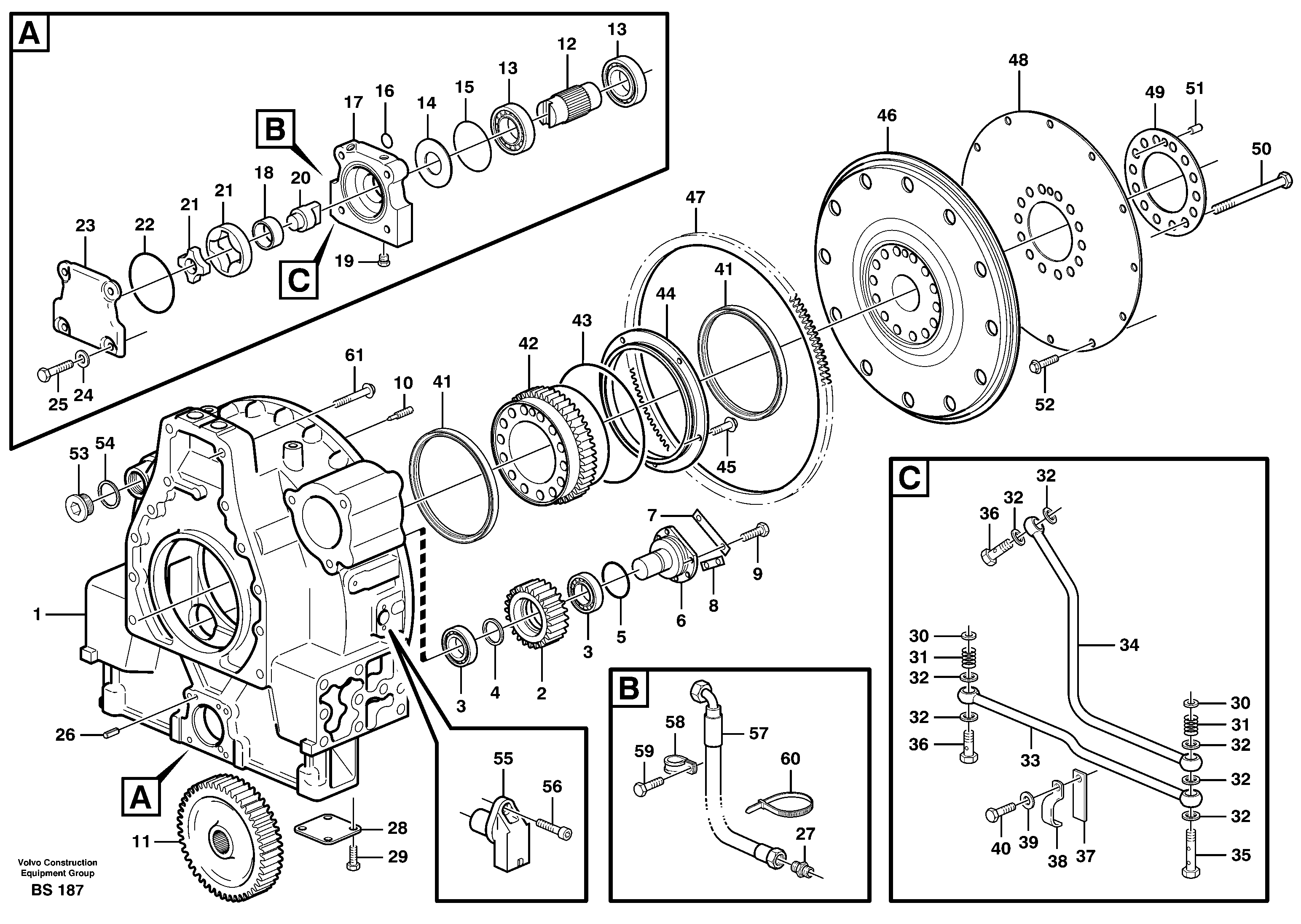 Pump drive — volvo parts diagram