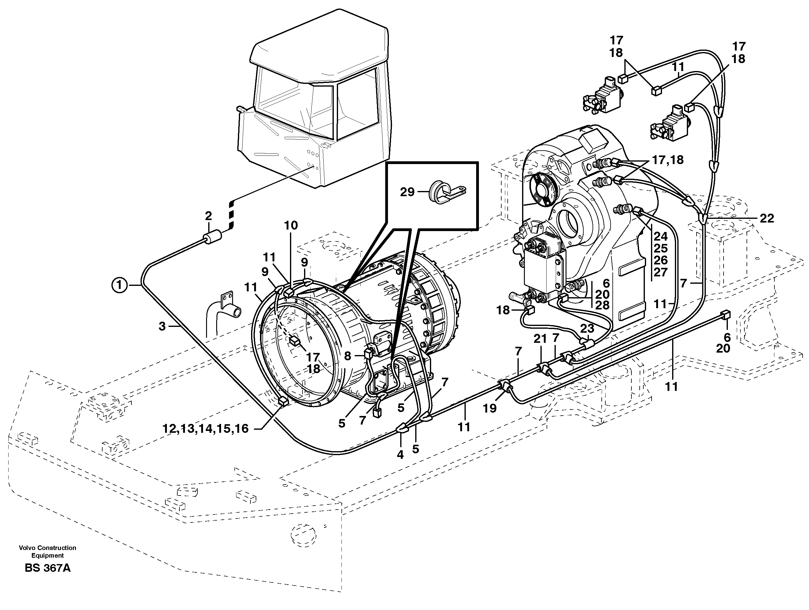 Cable harnesses, front — volvo parts diagram