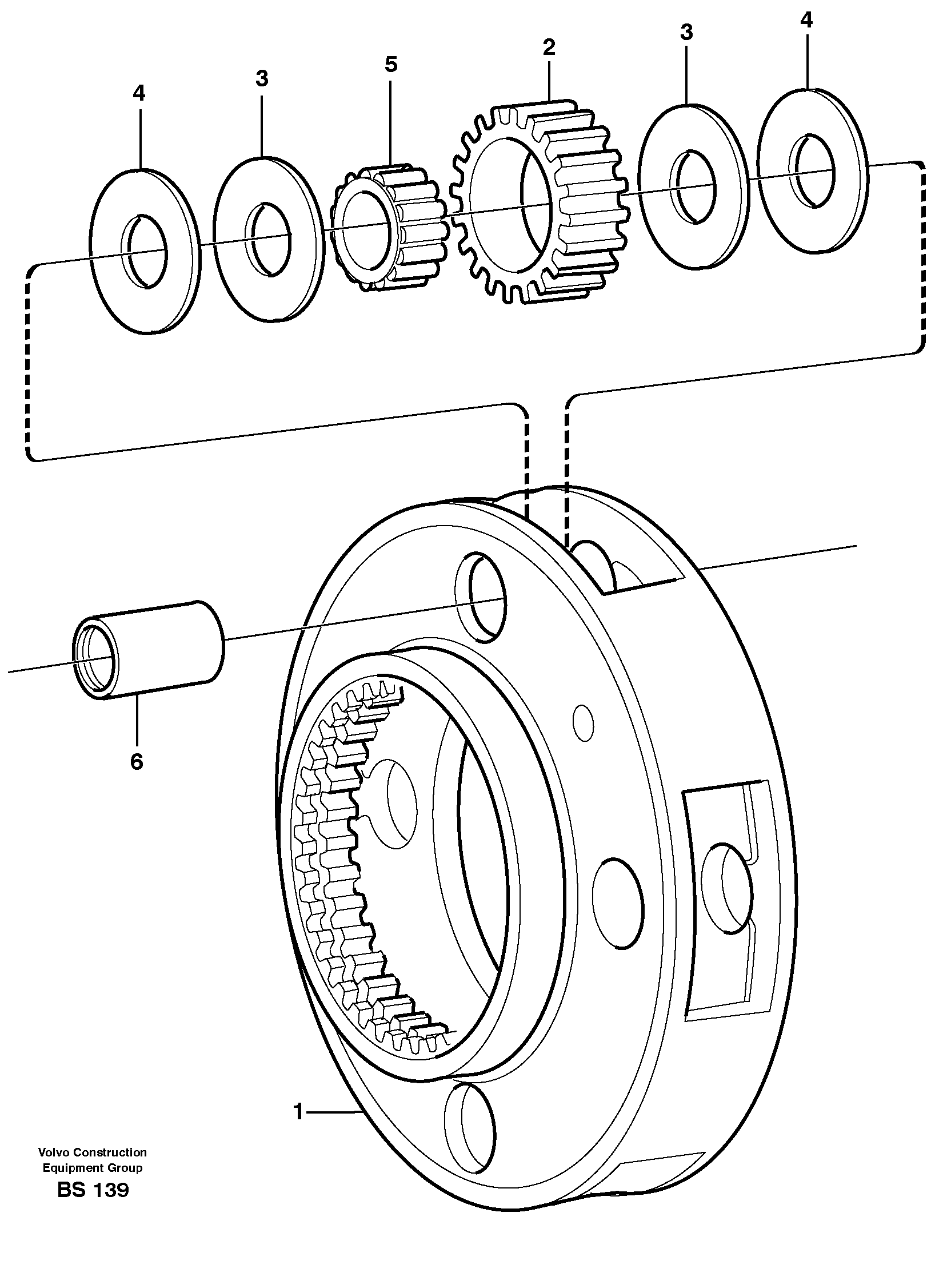 Planet kit, stage 1  22517, 22546, 22640, 22650 — volvo parts diagram