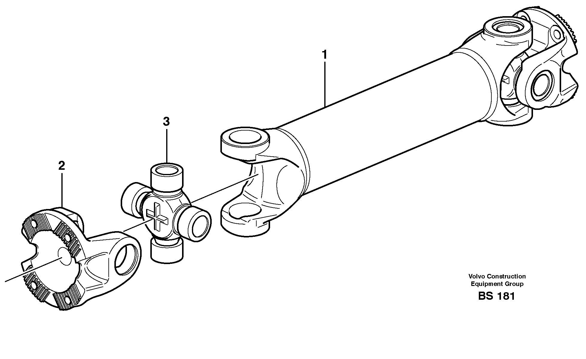 Propeller shaft — volvo parts diagram