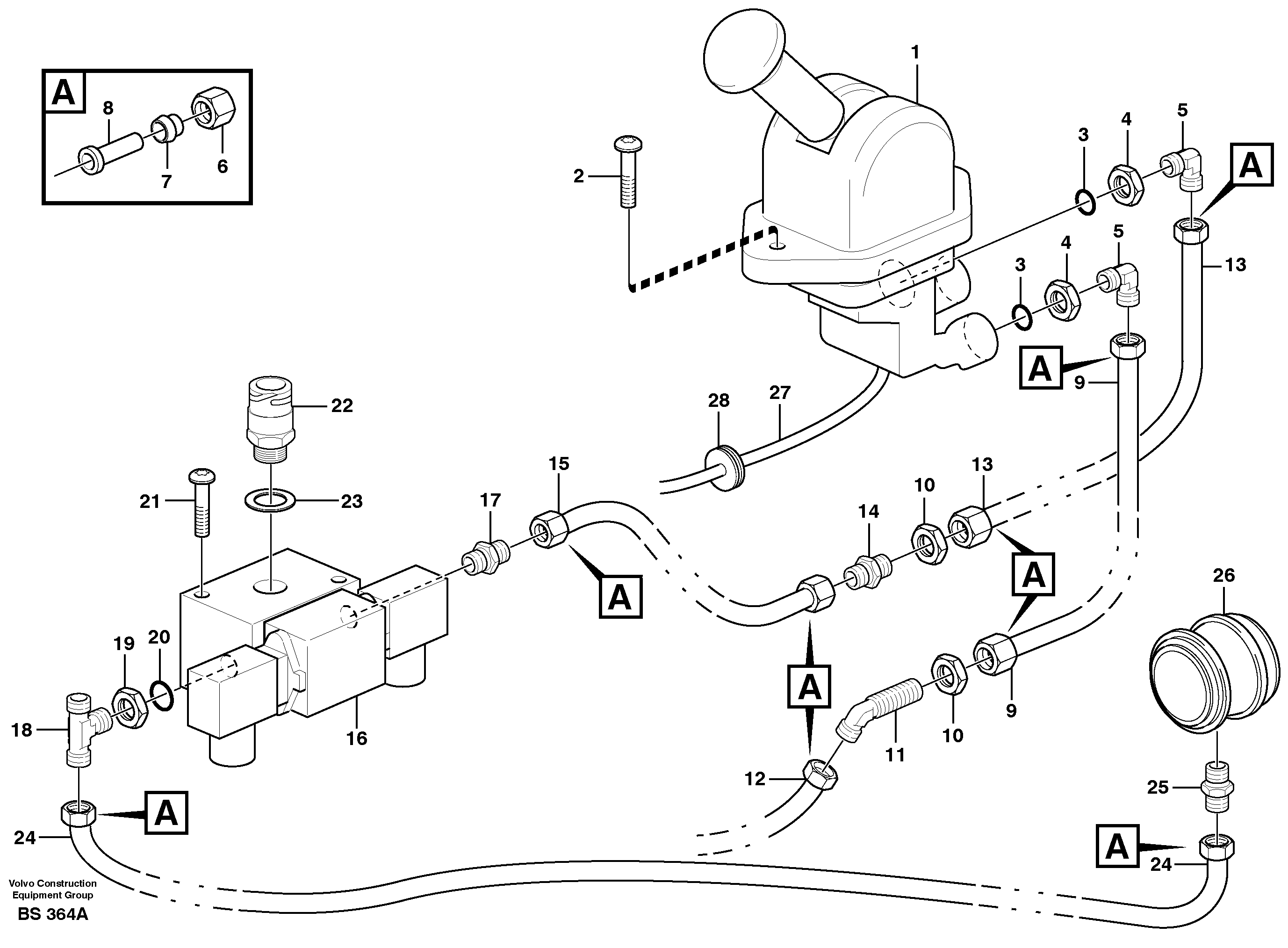 Parking brake  CAB 11010 - 12241 — volvo parts diagram