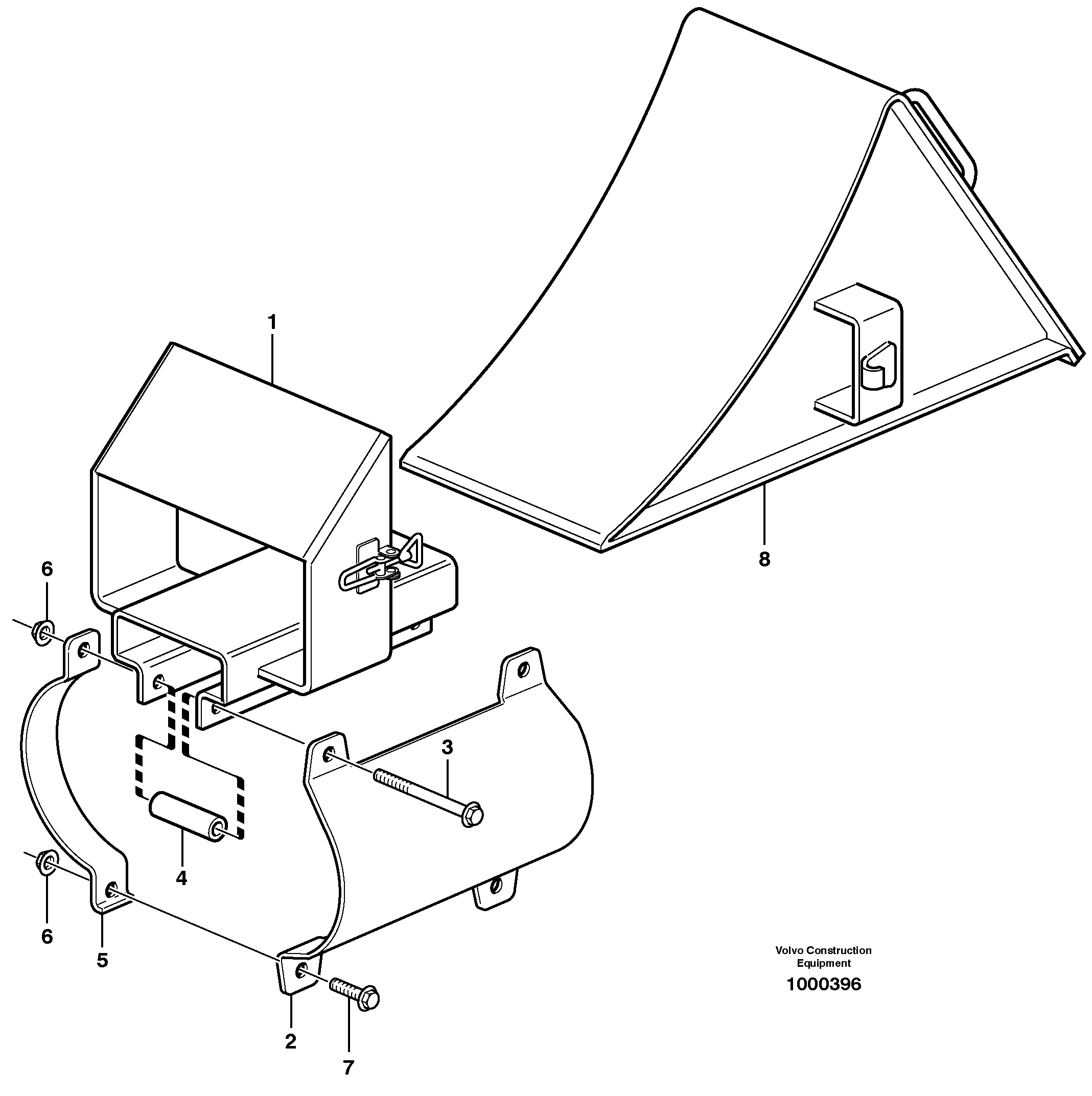 Stop block for wheel  81003 — volvo parts diagram
