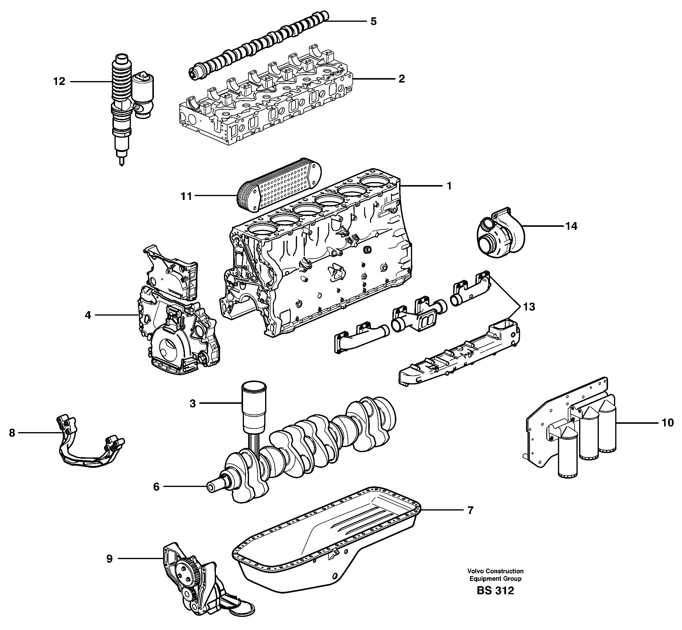 Engine — volvo parts diagram