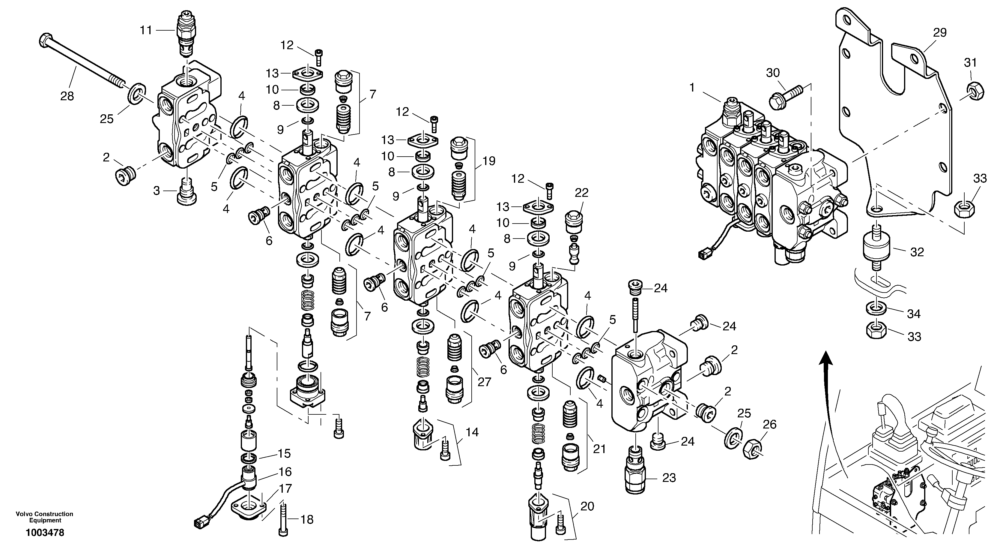 Control valve — volvo parts diagram