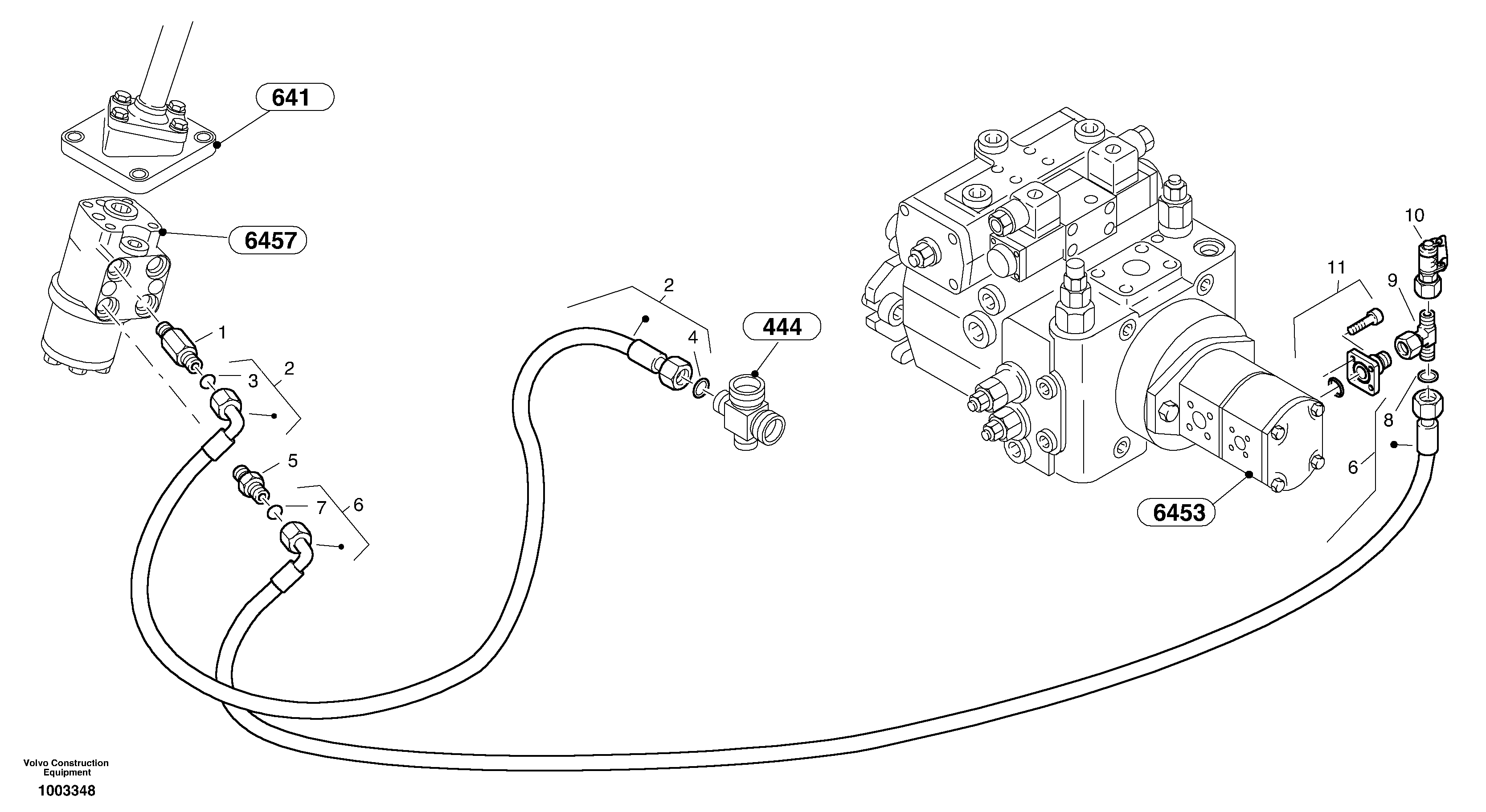 Steering-hydraulic equipment - rear vehicle — volvo parts diagram