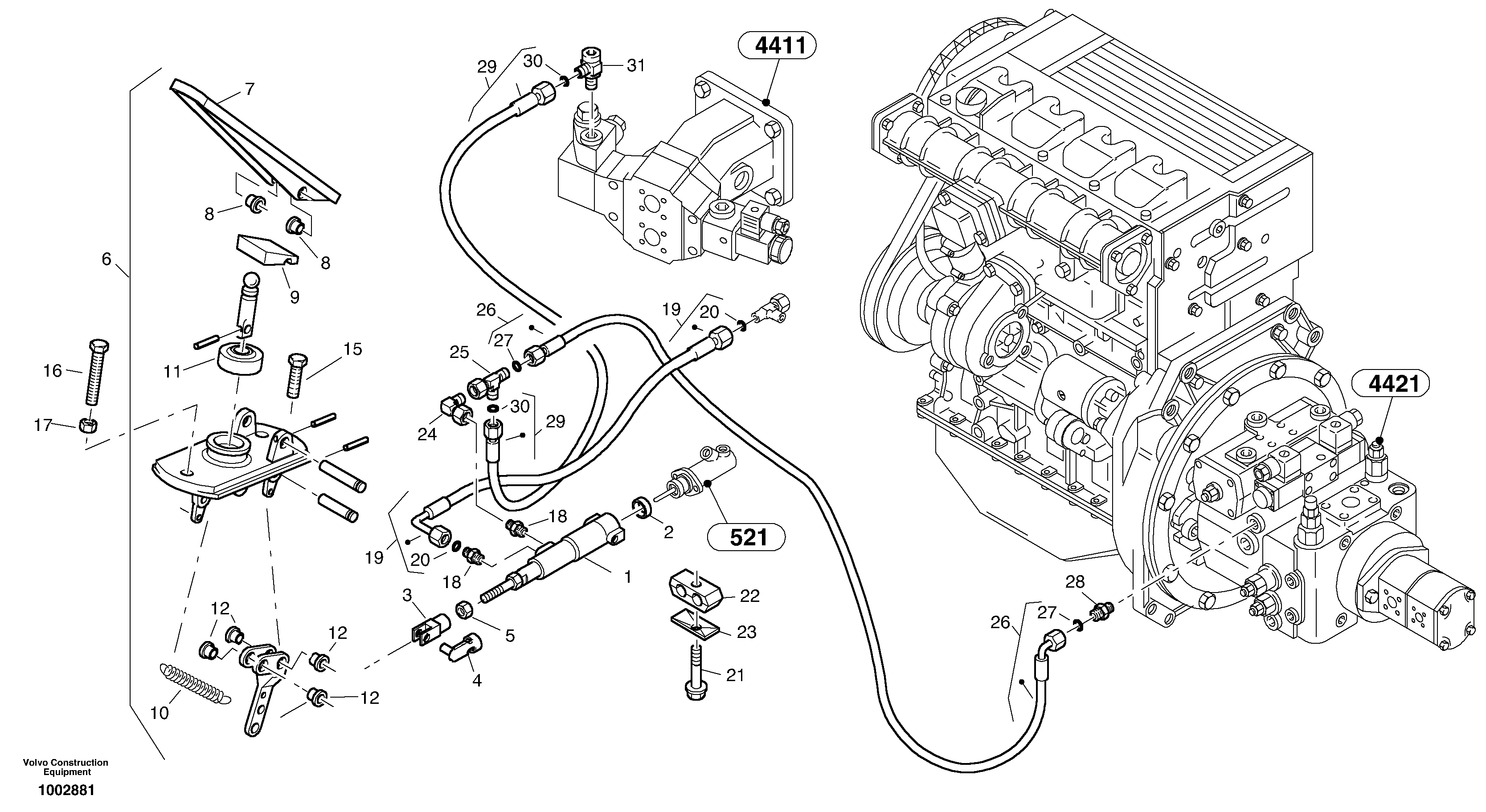 Inch control — volvo parts diagram