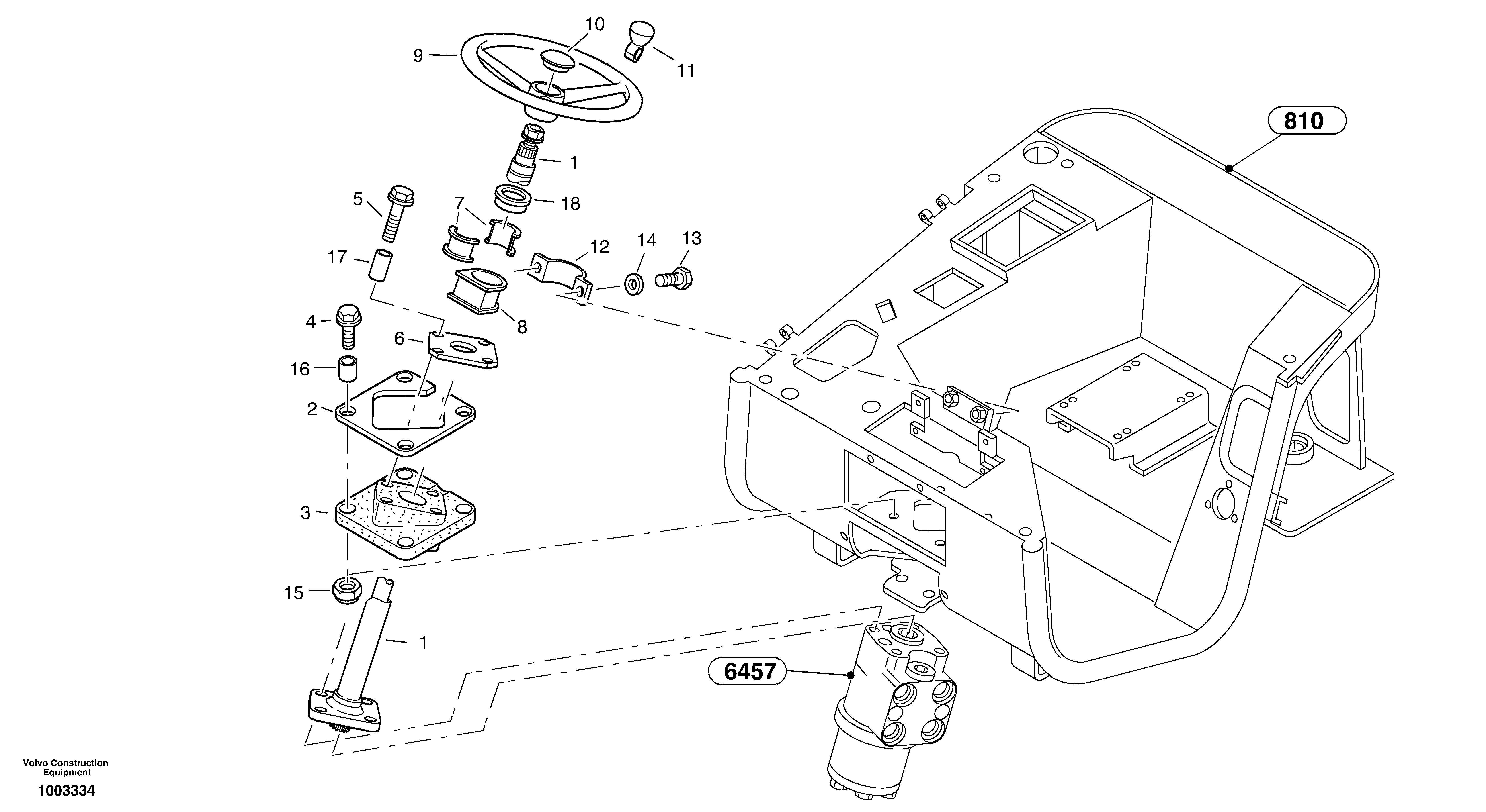 Steering assembly — volvo parts diagram