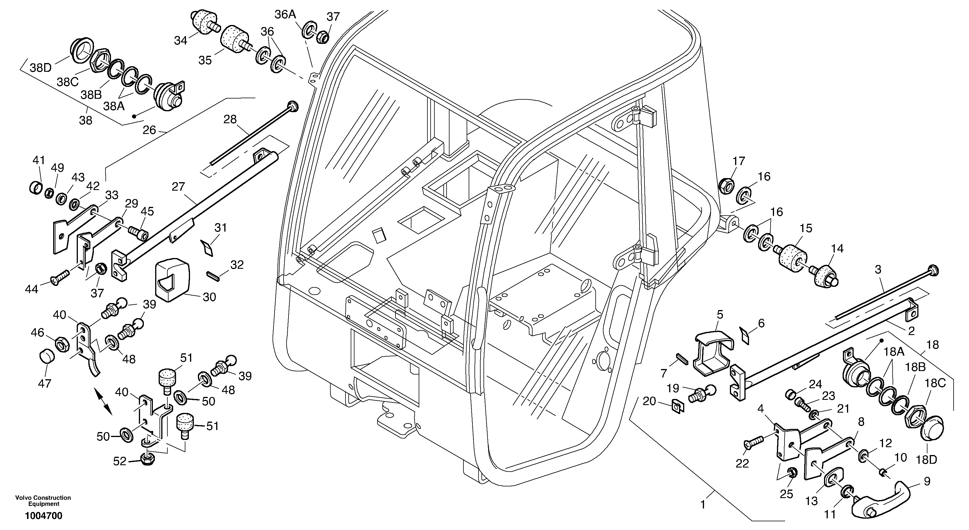 Handrail — volvo parts diagram