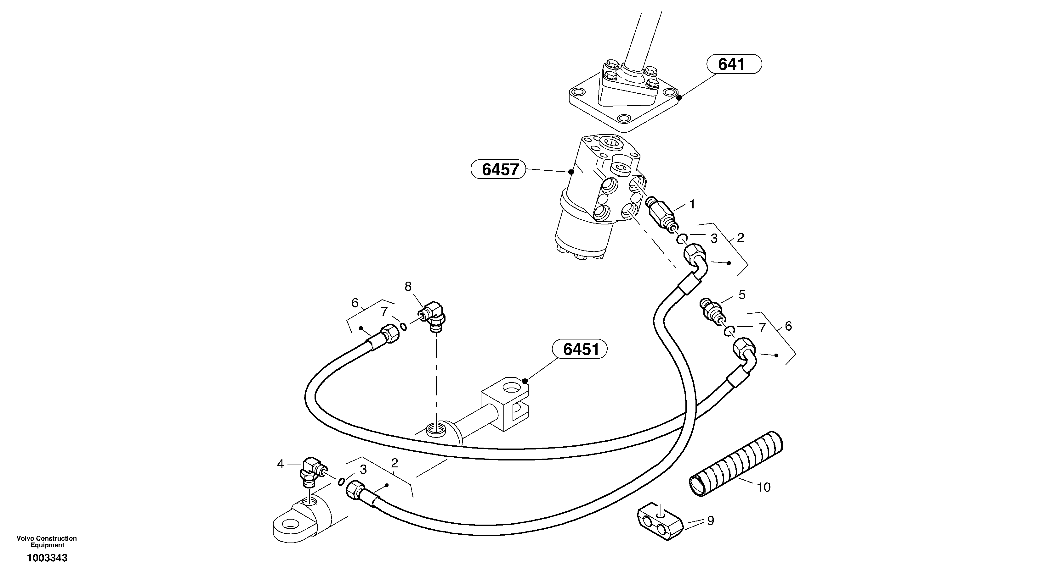 Steering-hydraulic equipment - front vehicle — volvo parts diagram