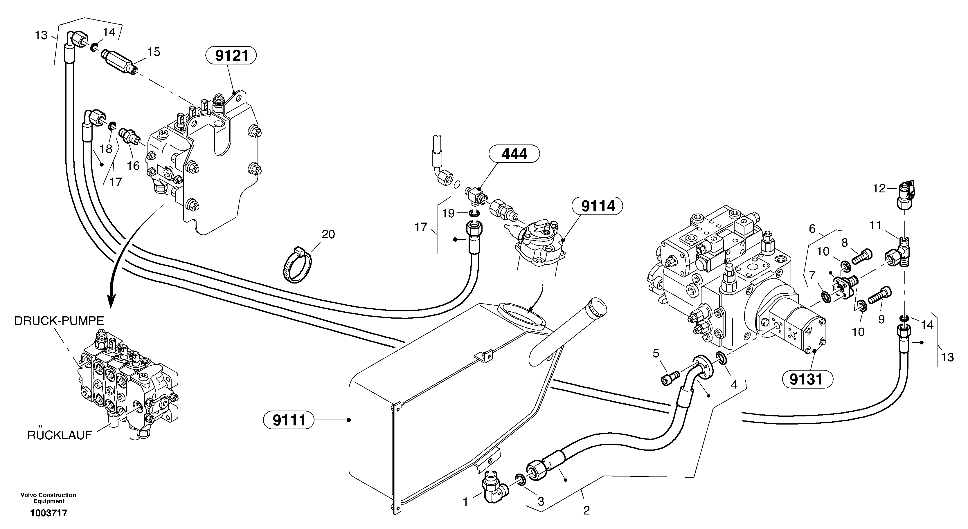 Lines - rear vehicle — volvo parts diagram